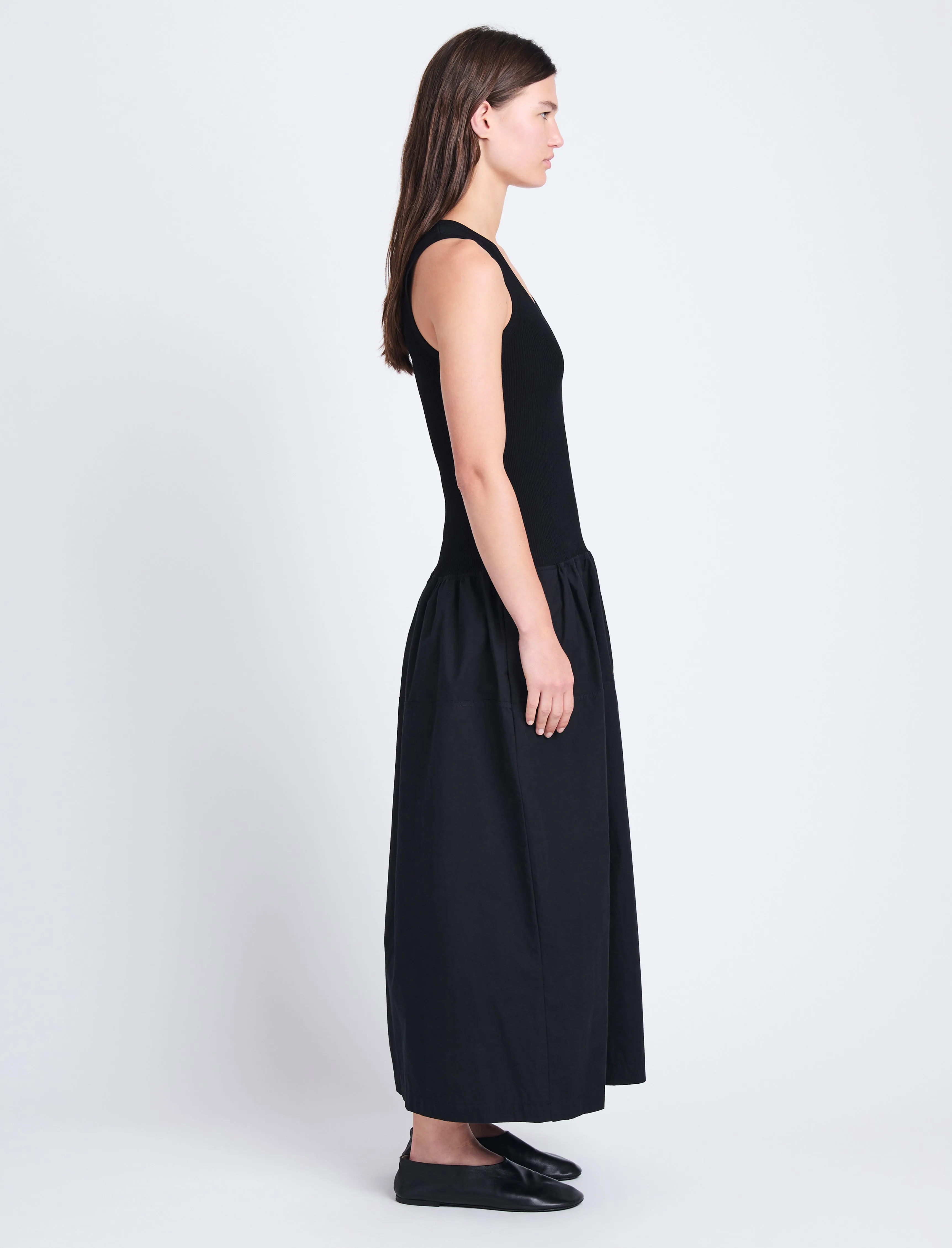 Malia Dress in Peached Poplin sold by Proenza Schouler product image thumbnail 3