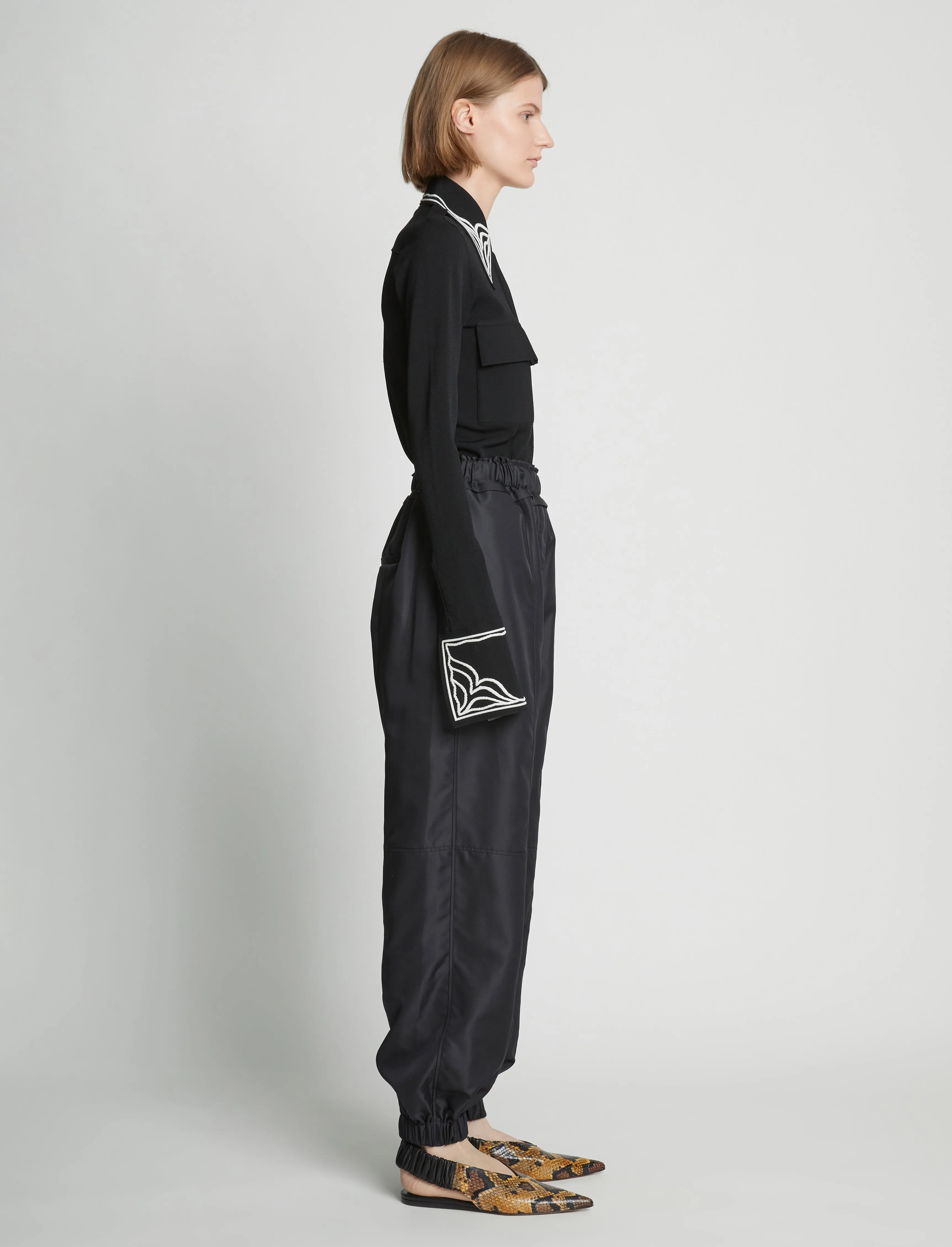 Silk Nylon Taffeta Pull On Pant sold by Proenza Schouler product image thumbnail 3