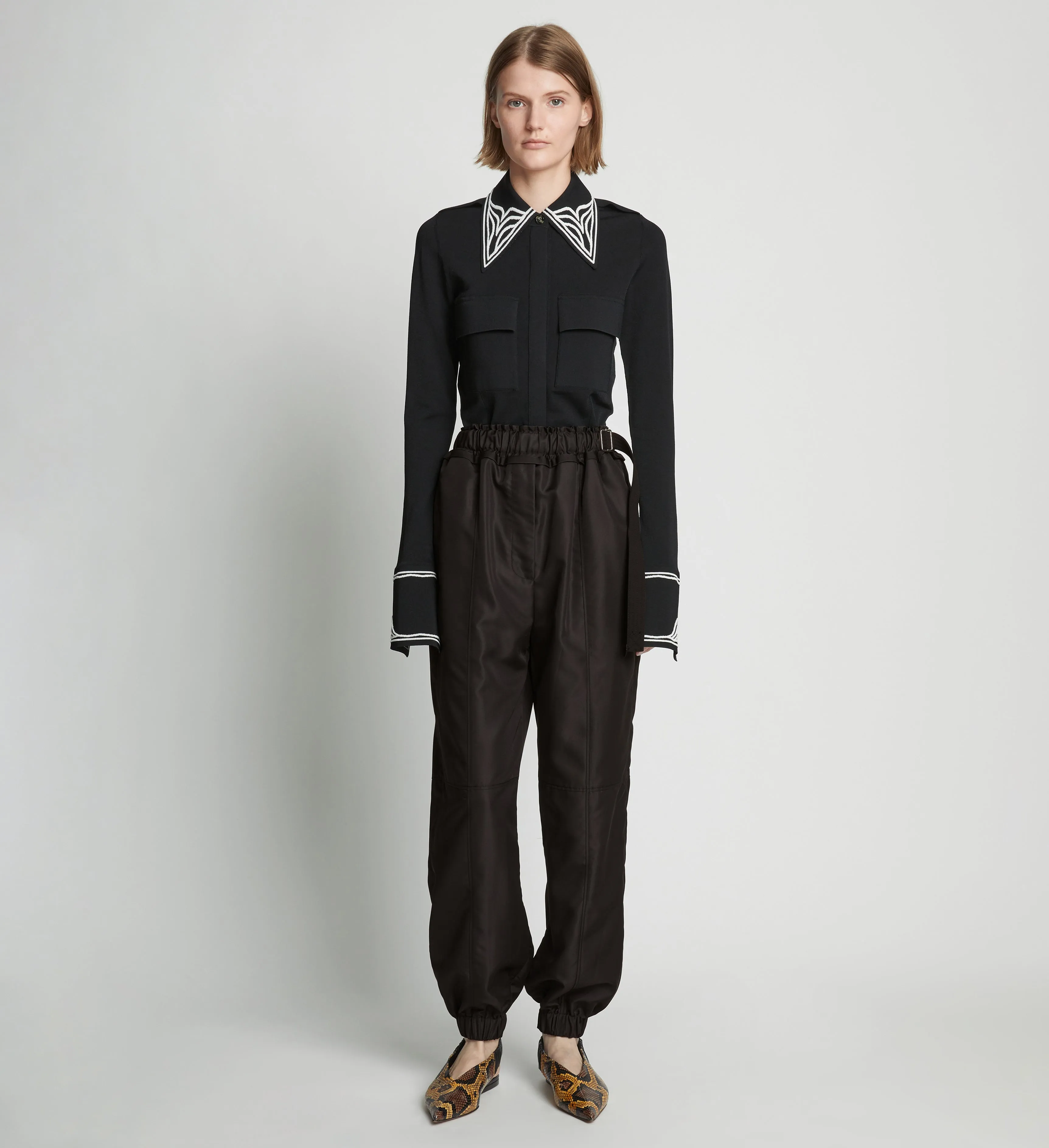 Silk Nylon Taffeta Pull On Pant sold by Proenza Schouler product image thumbnail 2