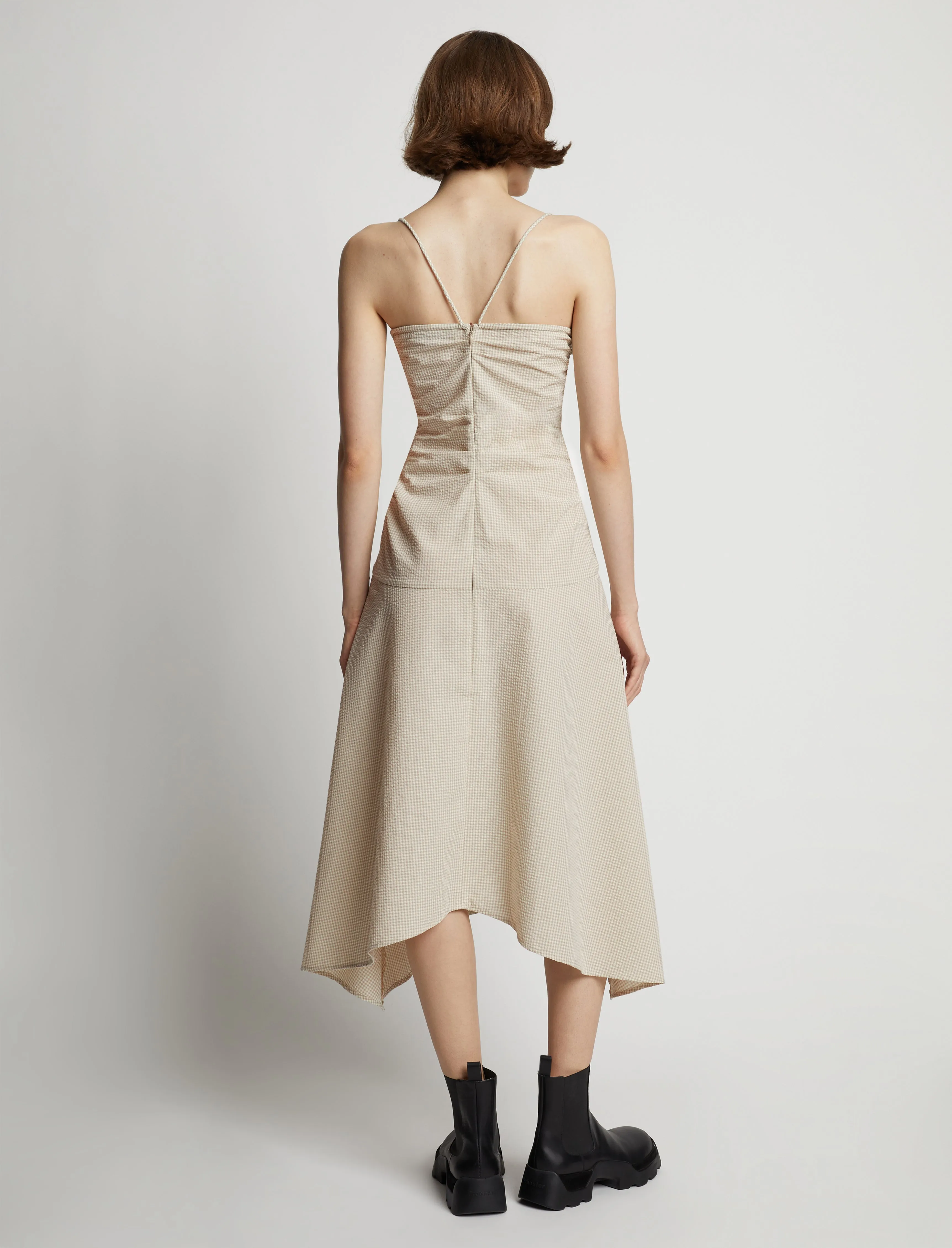 Gingham Ruched Strappy Dress sold by Proenza Schouler product image thumbnail 4