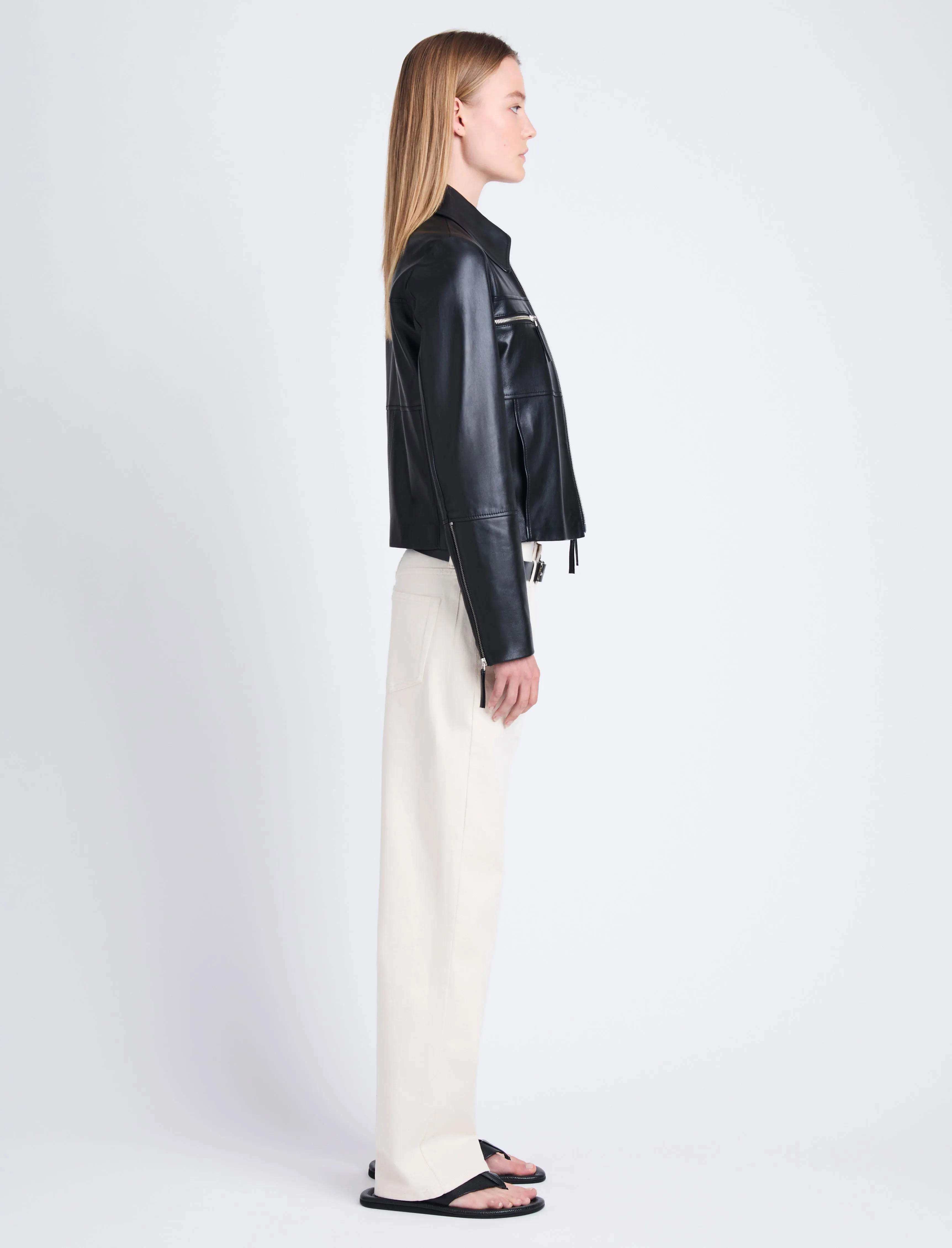Annabel Jacket in Lightweight Leather sold by Proenza Schouler product image thumbnail 4