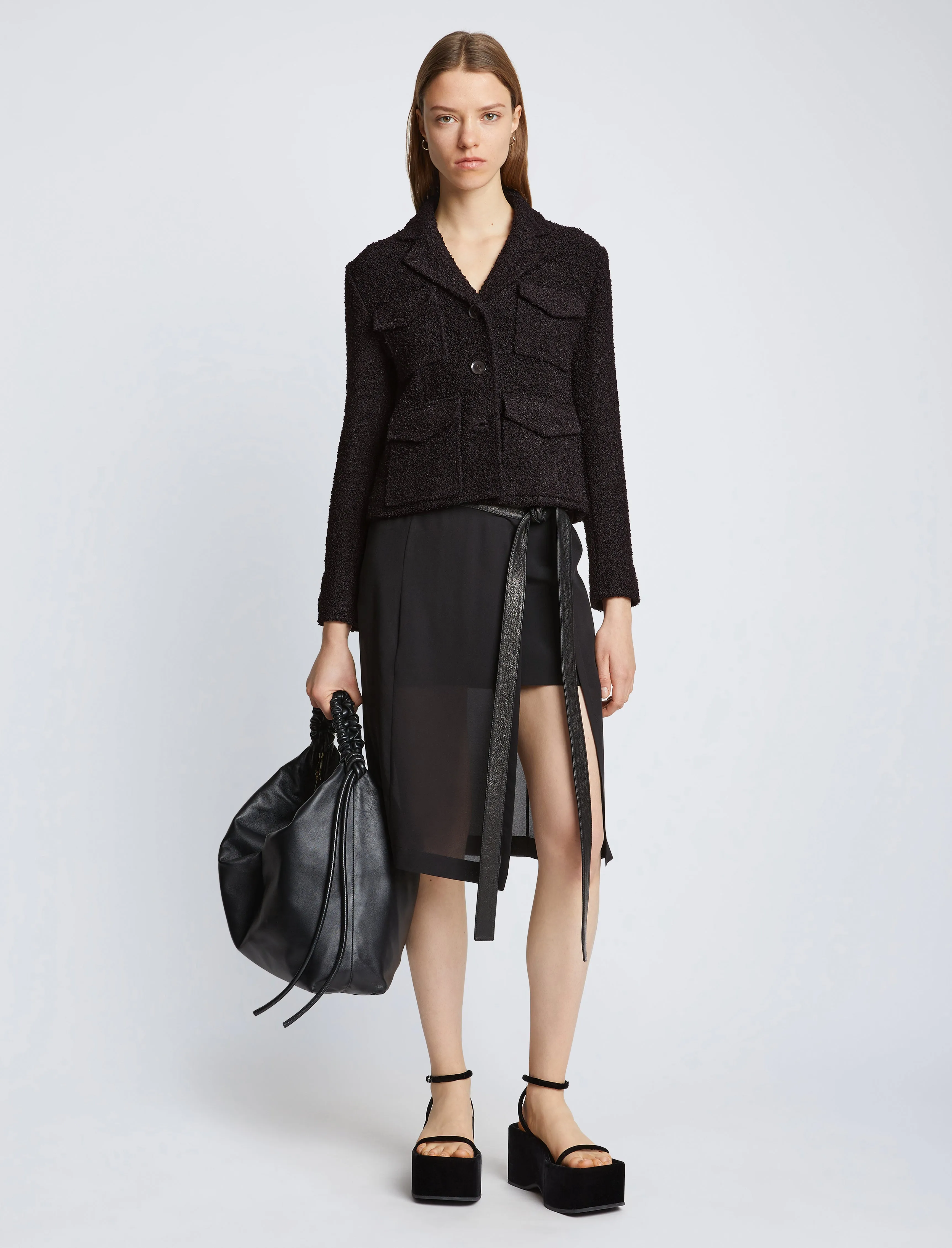 Bi-Stretch Tweed Jacket sold by Proenza Schouler product image thumbnail 3