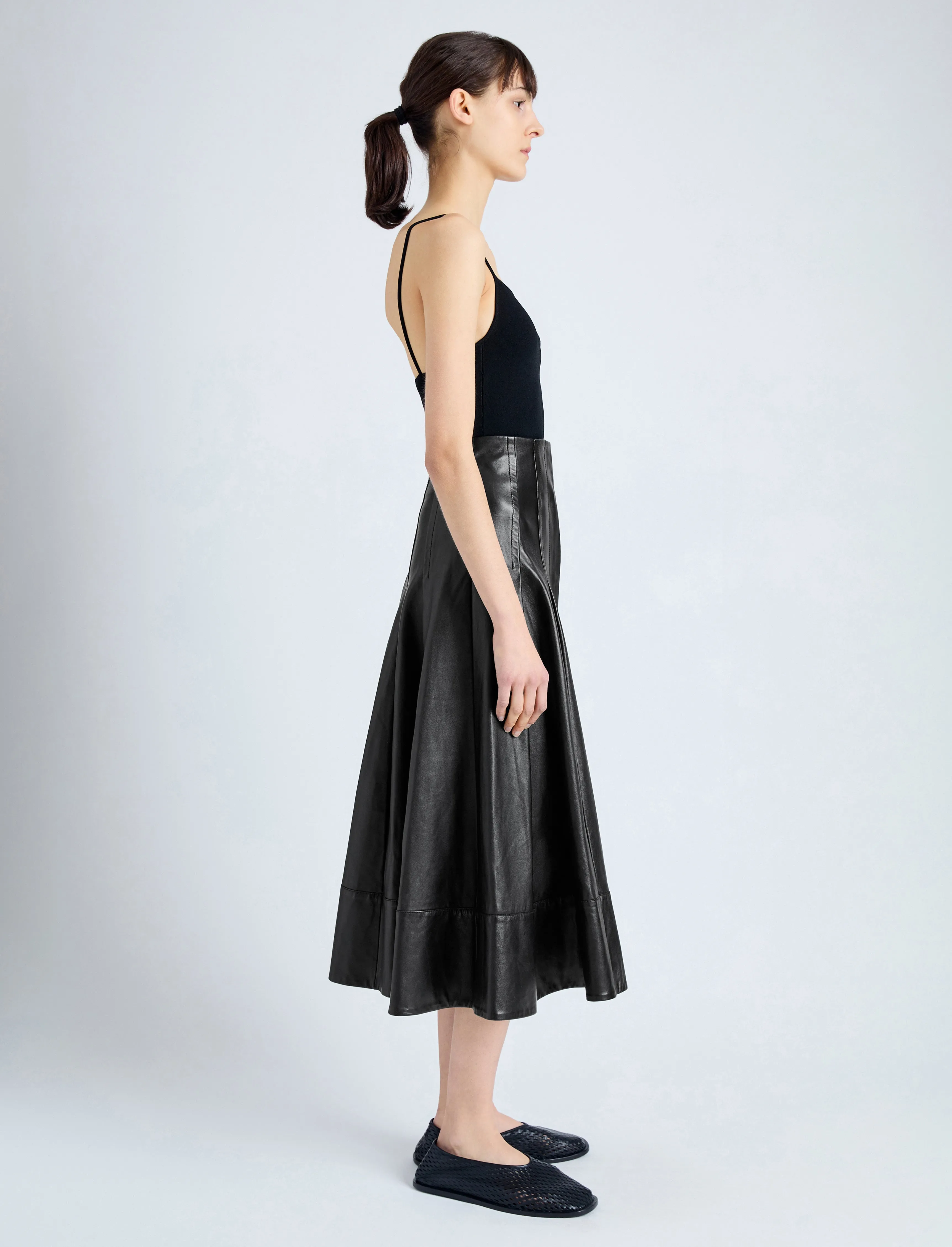 Moore Skirt in Glossy Leather sold by Proenza Schouler product image thumbnail 3
