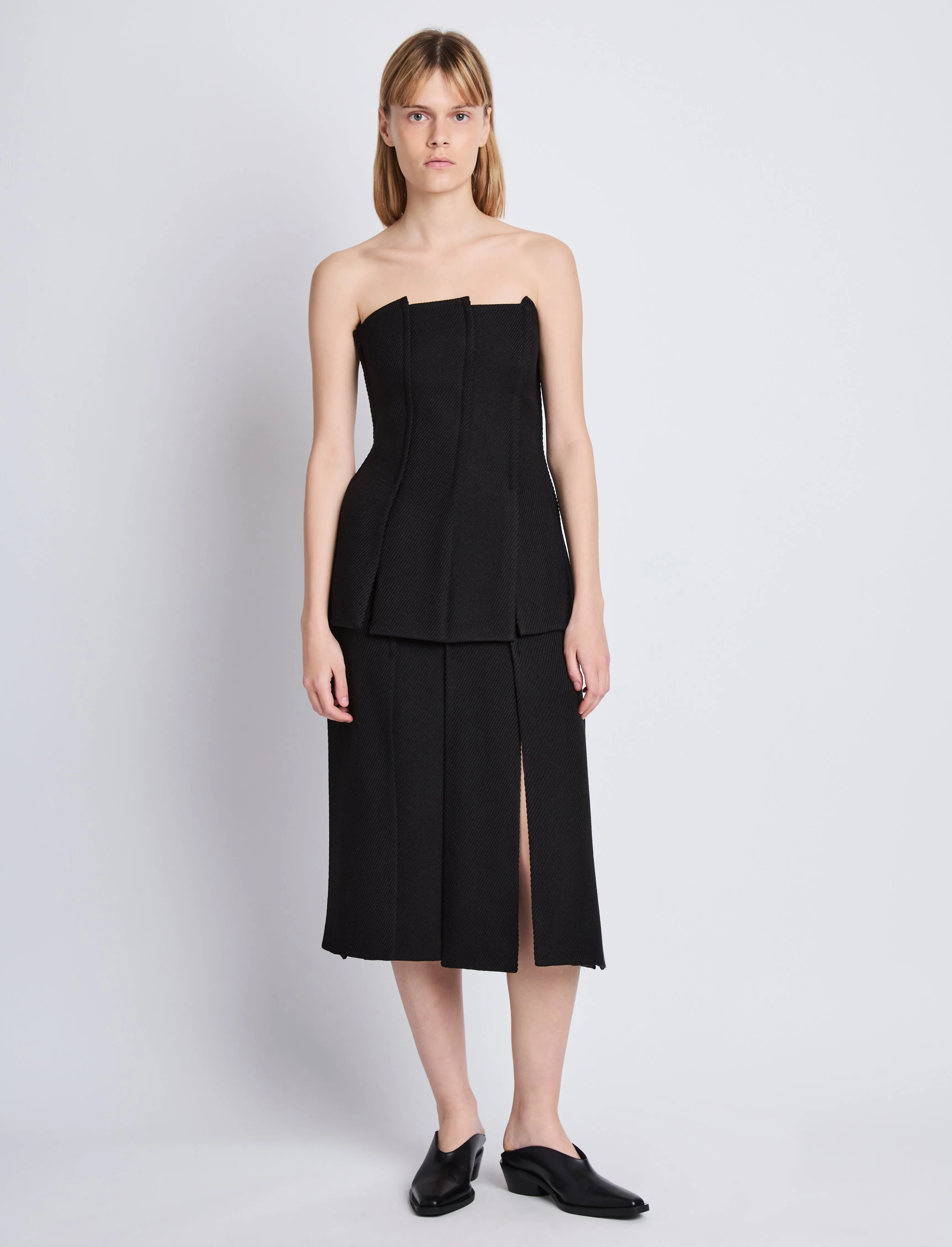 Corinne Strapless Top in Wool Twill sold by Proenza Schouler product image thumbnail 3