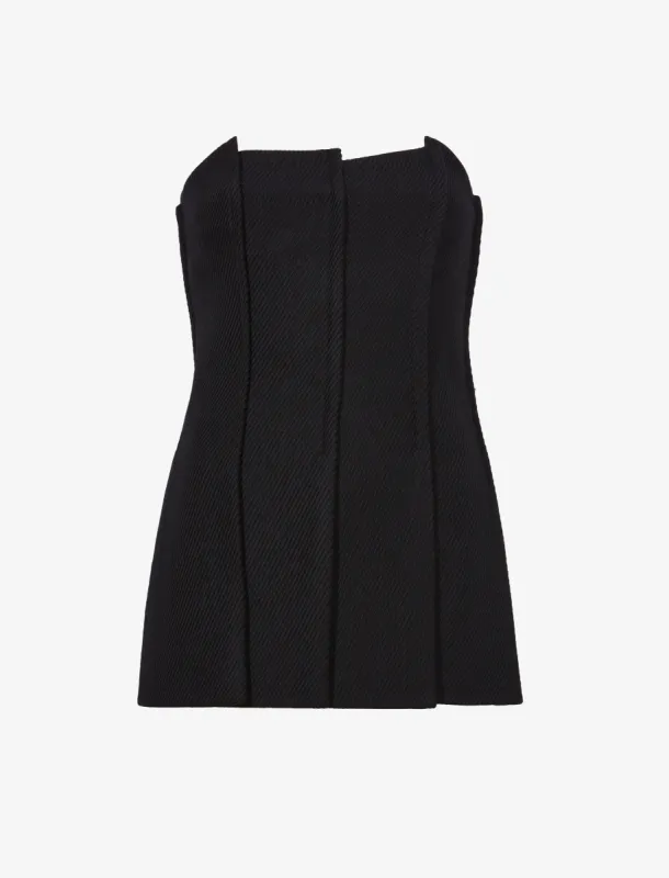 Corinne Strapless Top in Wool Twill made by Proenza Schouler