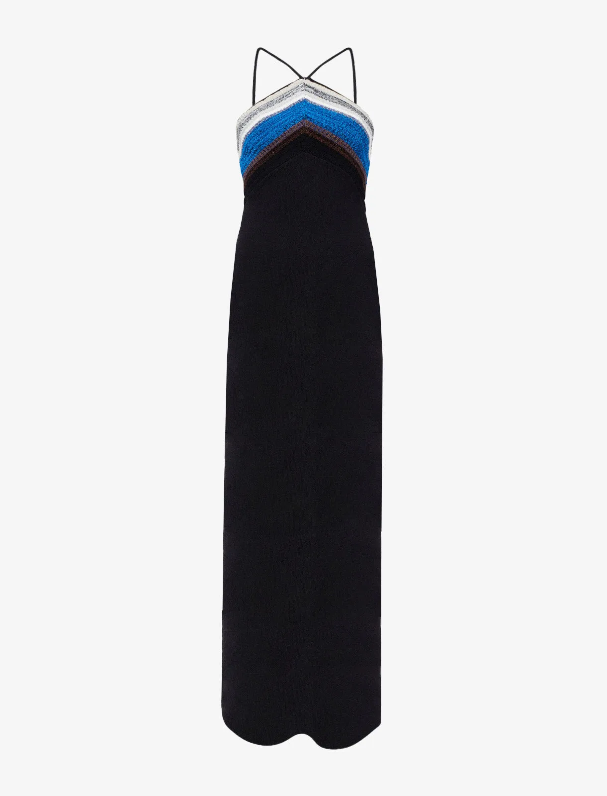 Naomi Dress in Crochet Stripe Knit sold by Proenza Schouler