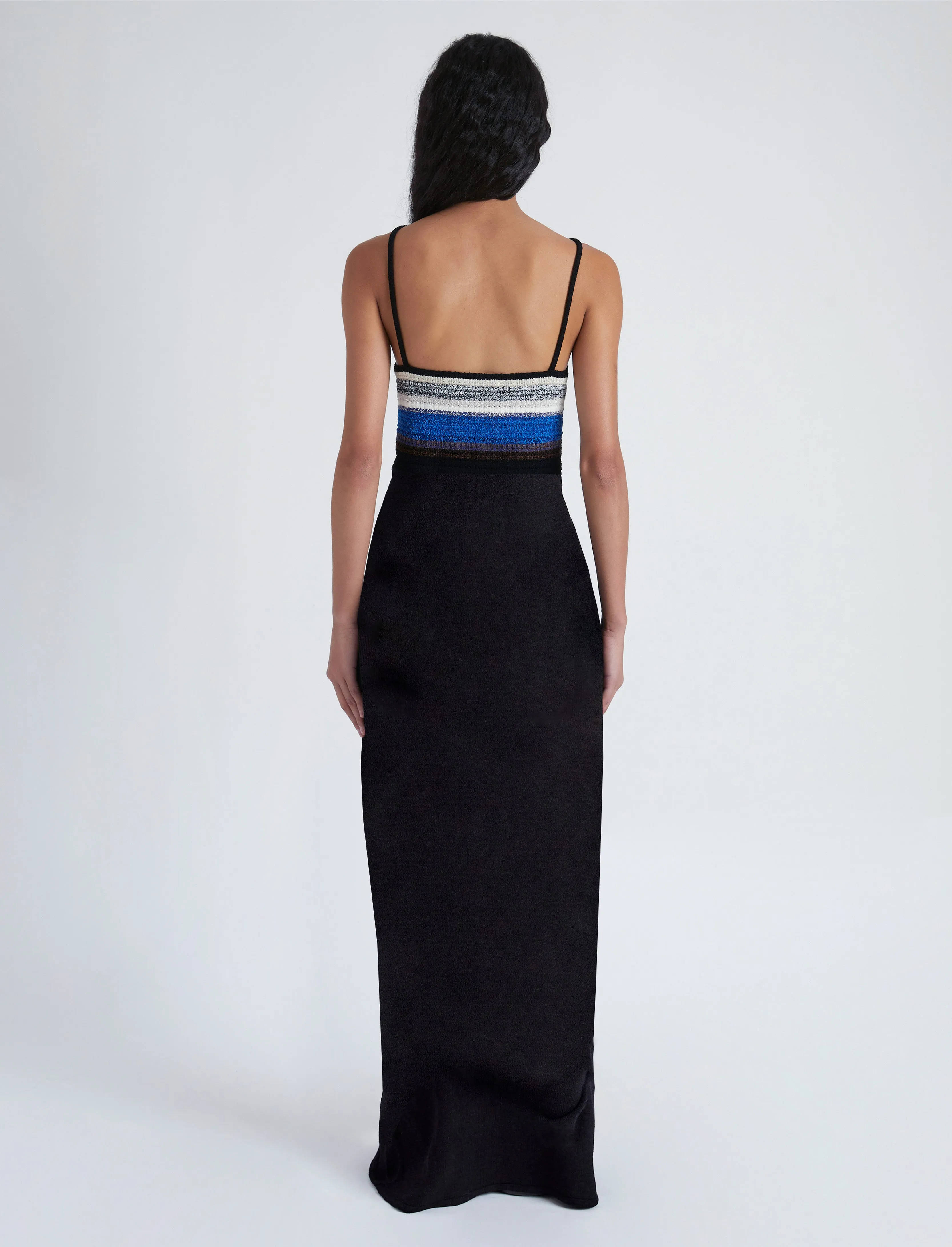 Naomi Dress in Crochet Stripe Knit sold by Proenza Schouler product image thumbnail 4