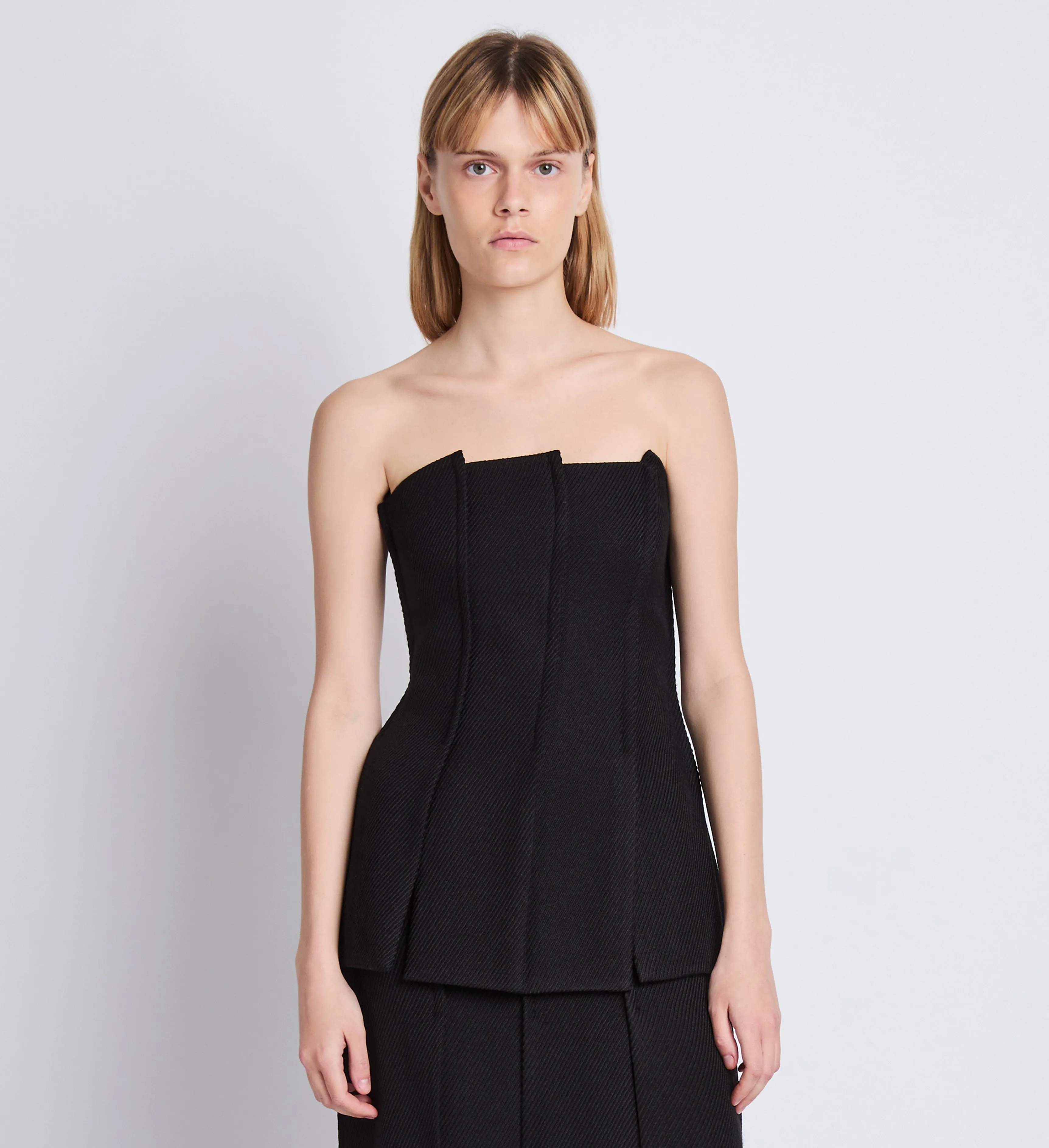 Corinne Strapless Top in Wool Twill sold by Proenza Schouler product image thumbnail 2