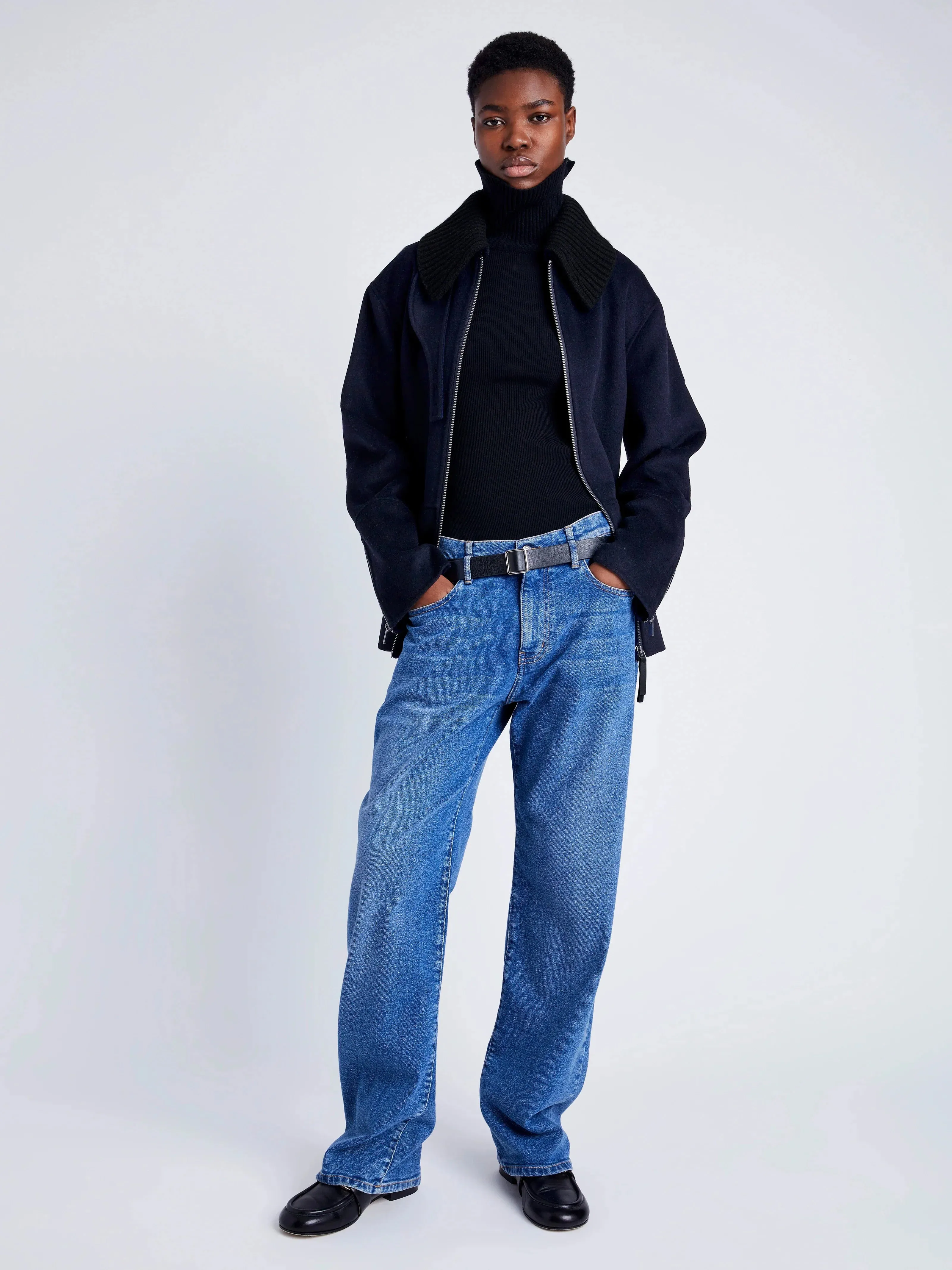 Poppy Jacket in Pinstripe Melton sold by Proenza Schouler product image thumbnail 3