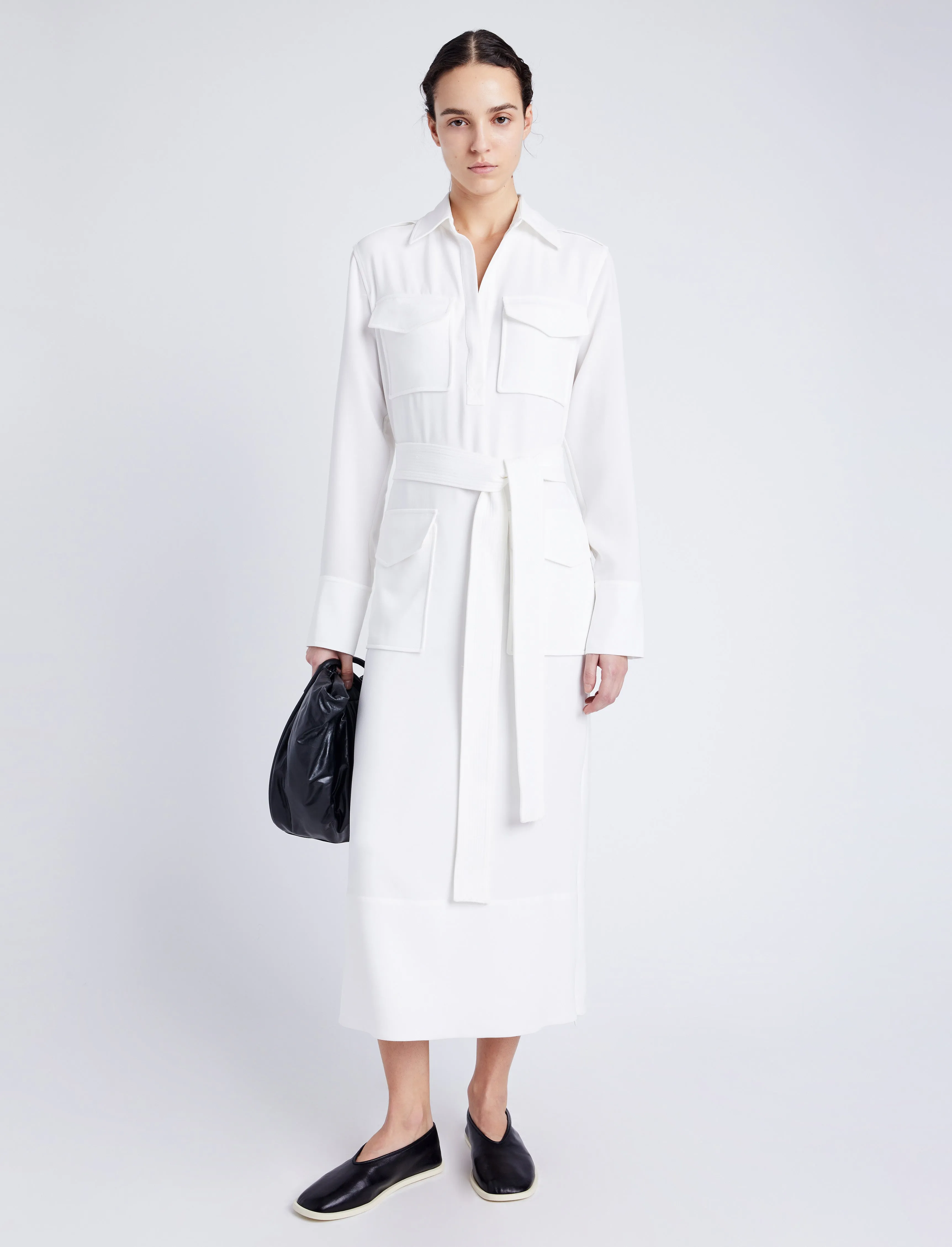 Vanessa Dress in Matte Double Crepe sold by Proenza Schouler product image thumbnail 2