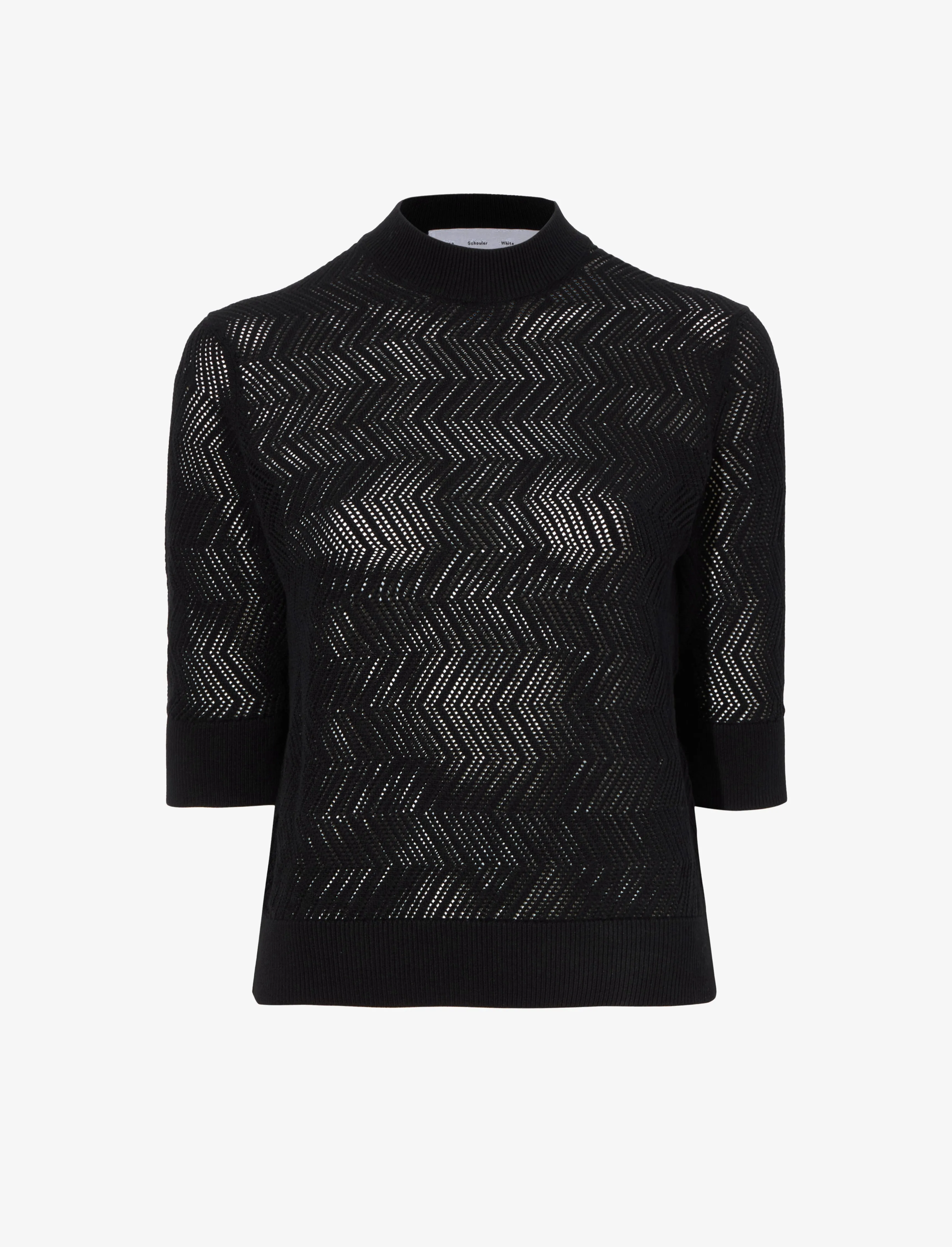 Nicola Knit Sweater in Zig Zag Pointelle sold by Proenza Schouler