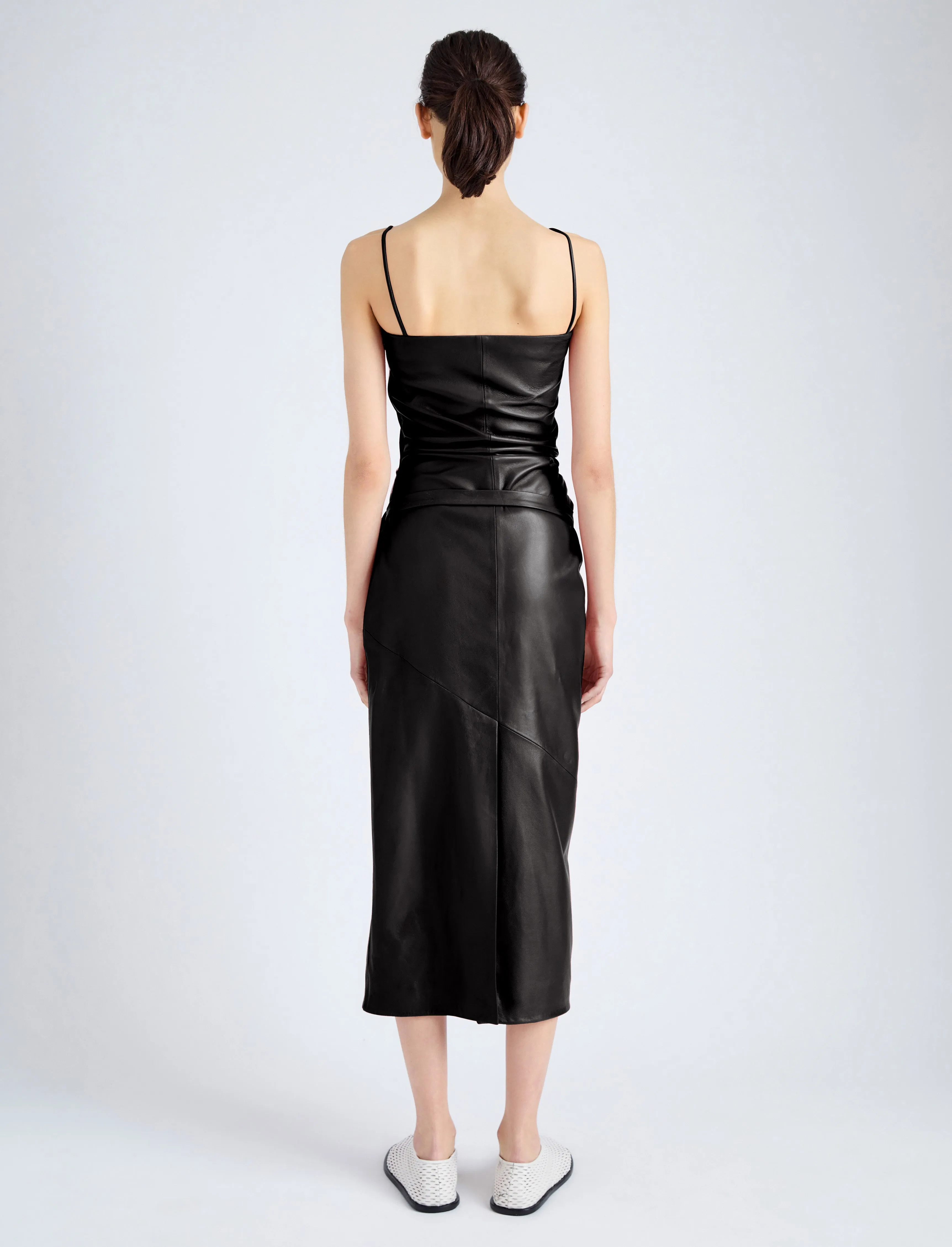 Delancy Dress in Glossy Leather sold by Proenza Schouler product image thumbnail 4