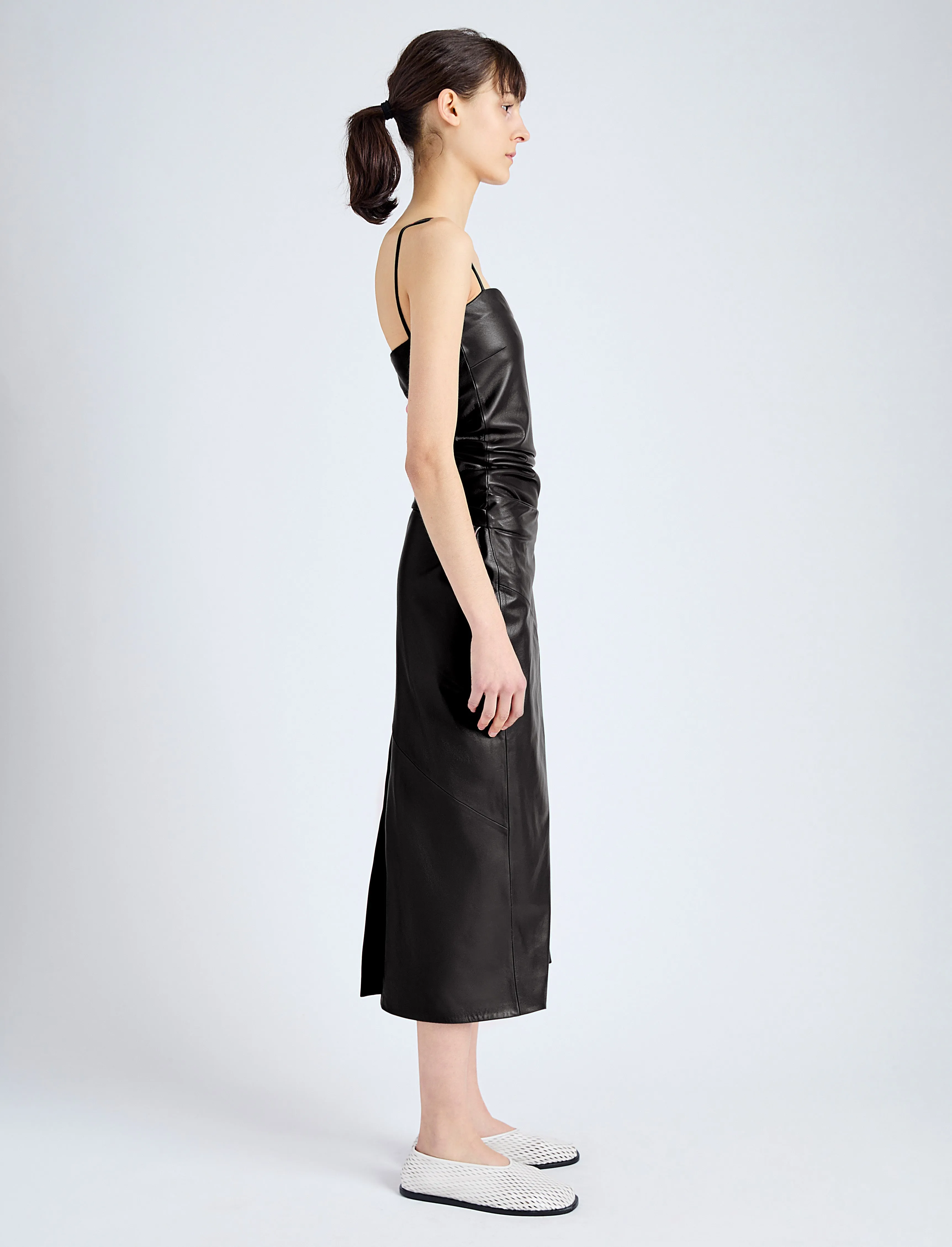 Delancy Dress in Glossy Leather sold by Proenza Schouler product image thumbnail 3