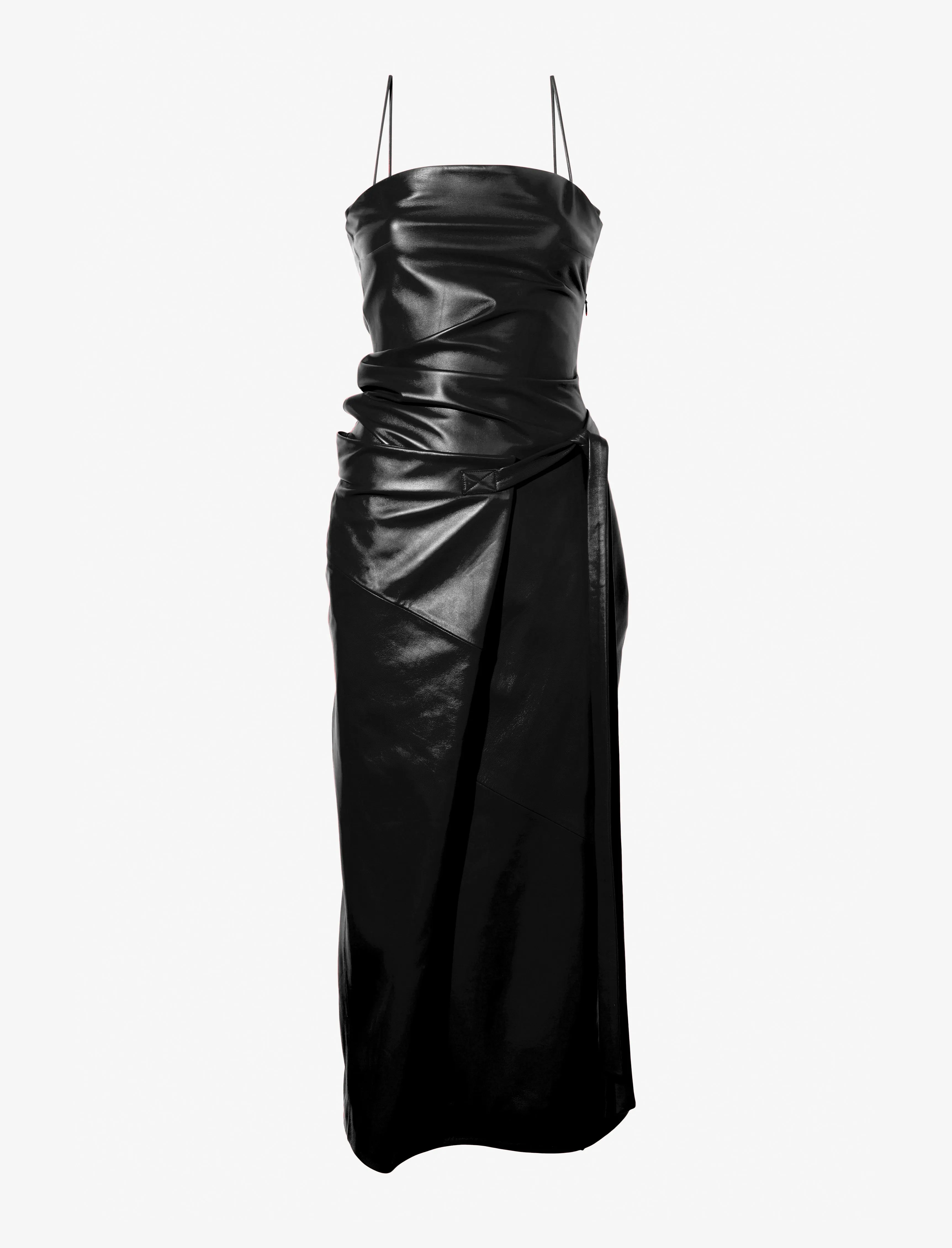Delancy Dress in Glossy Leather sold by Proenza Schouler