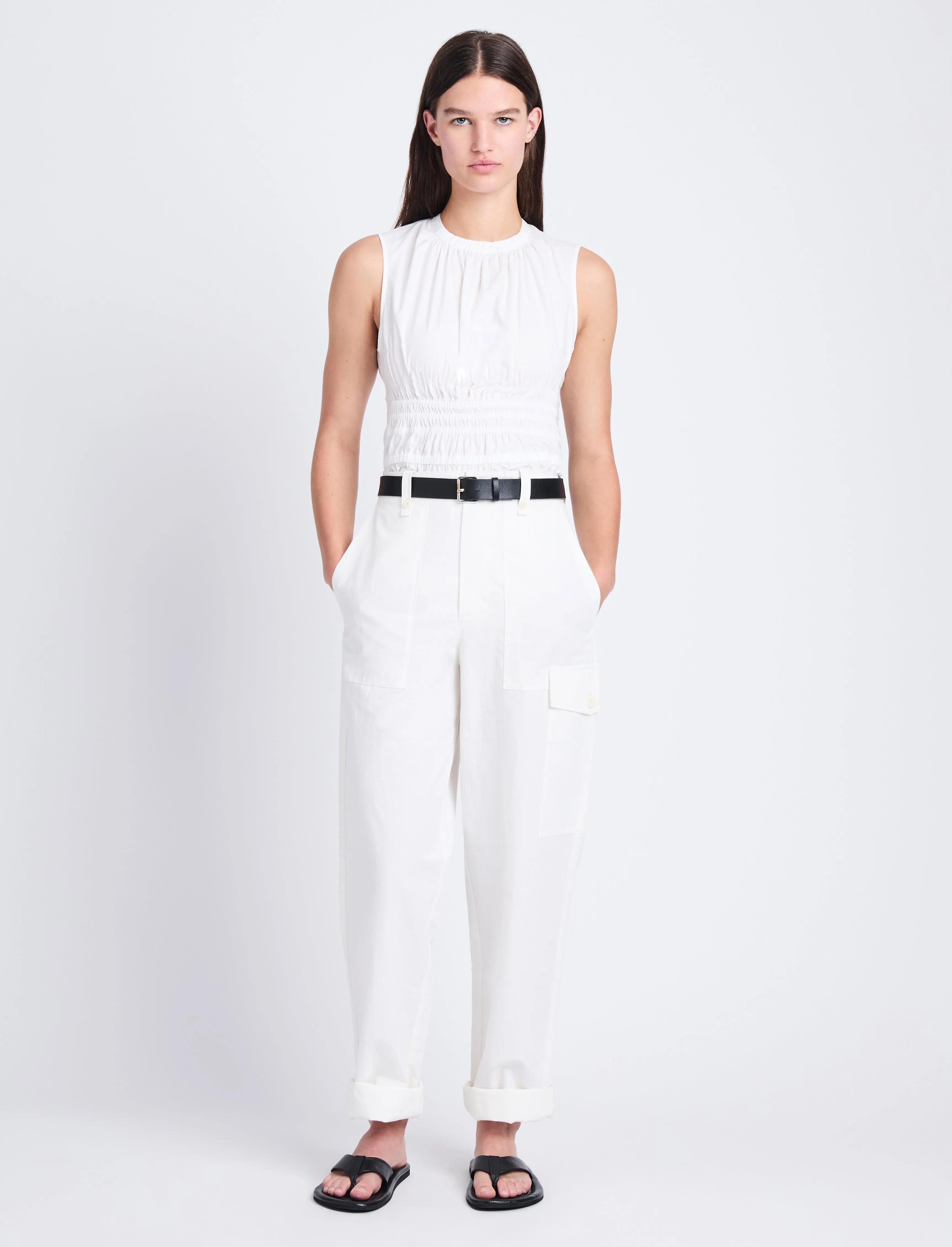 Birdie Top in Poplin sold by Proenza Schouler product image thumbnail 3