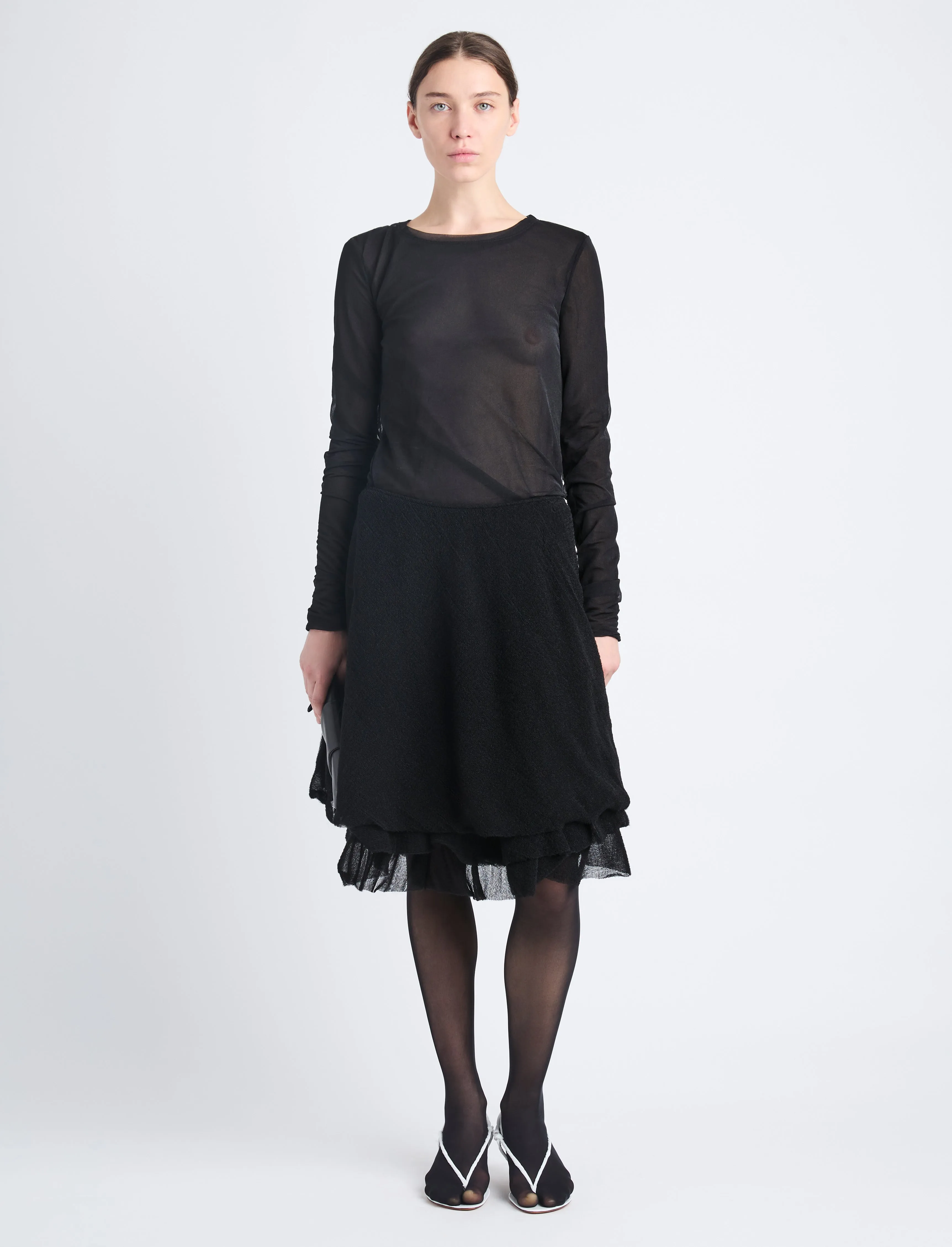 Julia Skirt in Micro Pleat Jersey sold by Proenza Schouler product image thumbnail 2