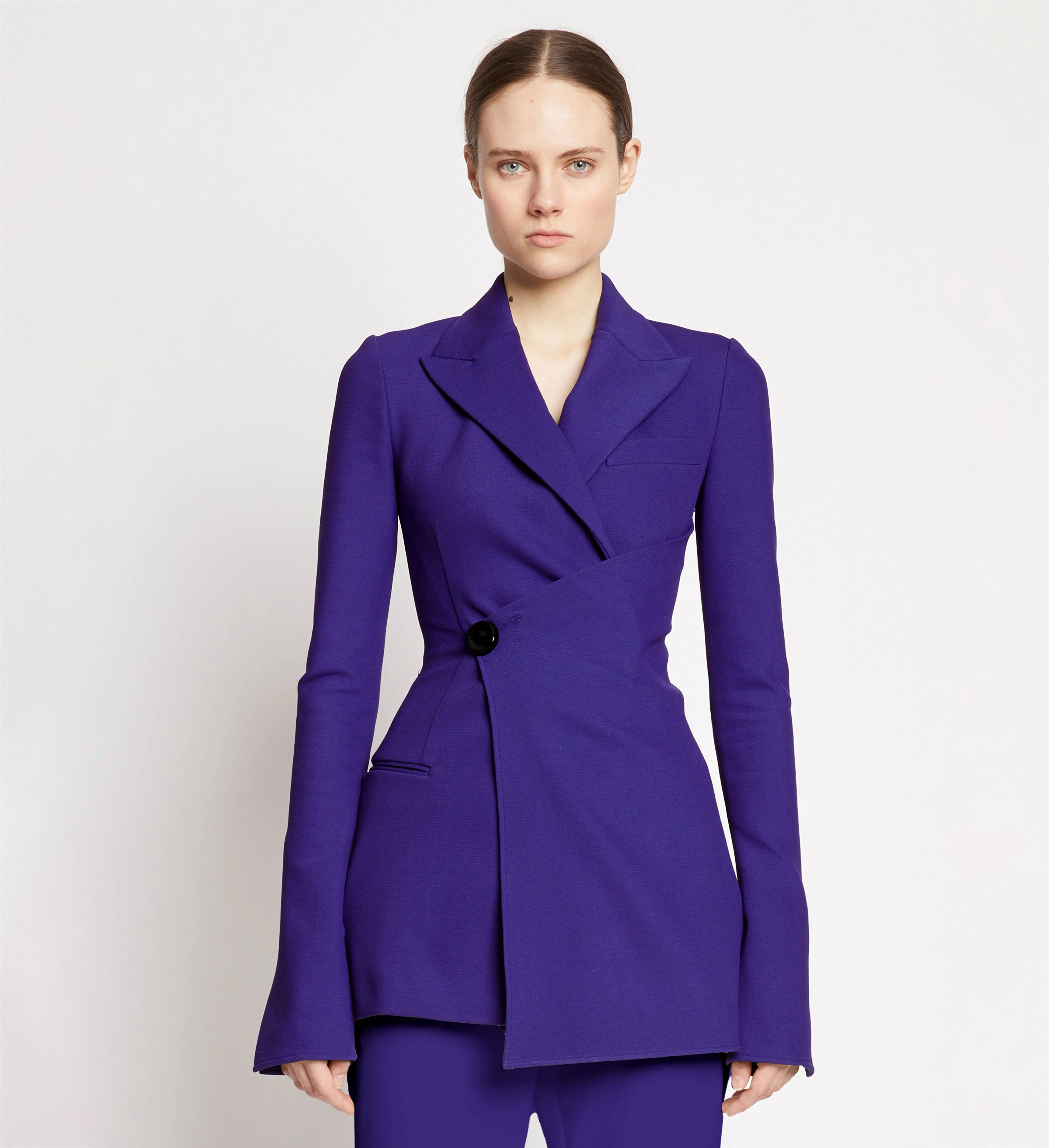 Bi-Stretch Crepe Cinched Jacket sold by Proenza Schouler product image thumbnail 2