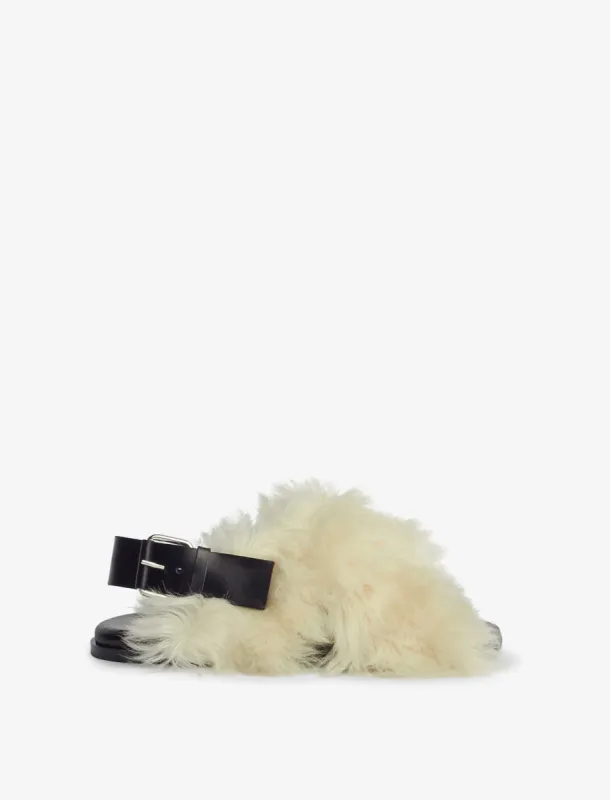 Square Shearling Sandal sold by Proenza Schouler
