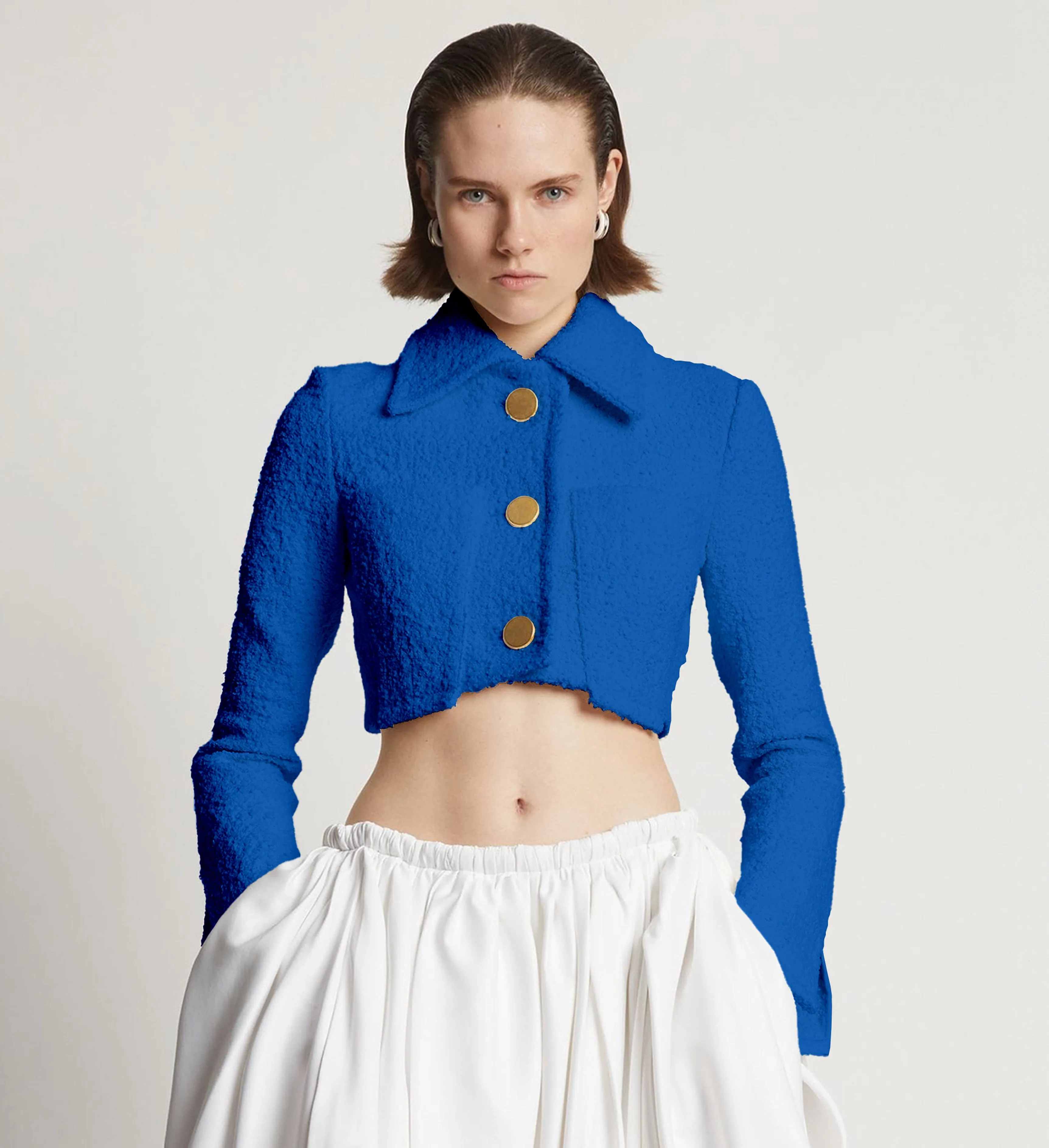 Boucle Tweed Crop Jacket sold by Proenza Schouler product image thumbnail 2
