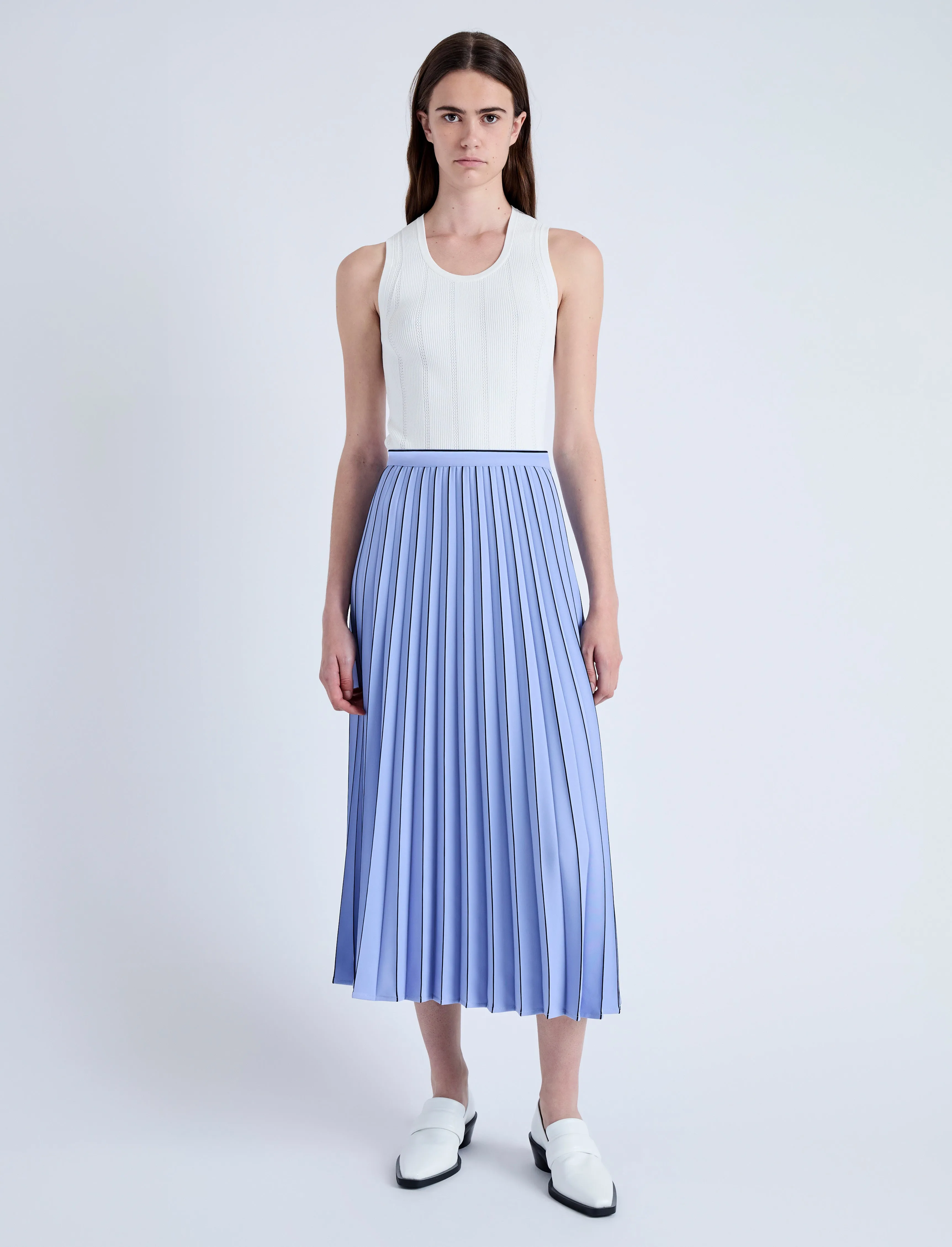Miles Skirt in Pleated Crepe sold by Proenza Schouler product image thumbnail 2