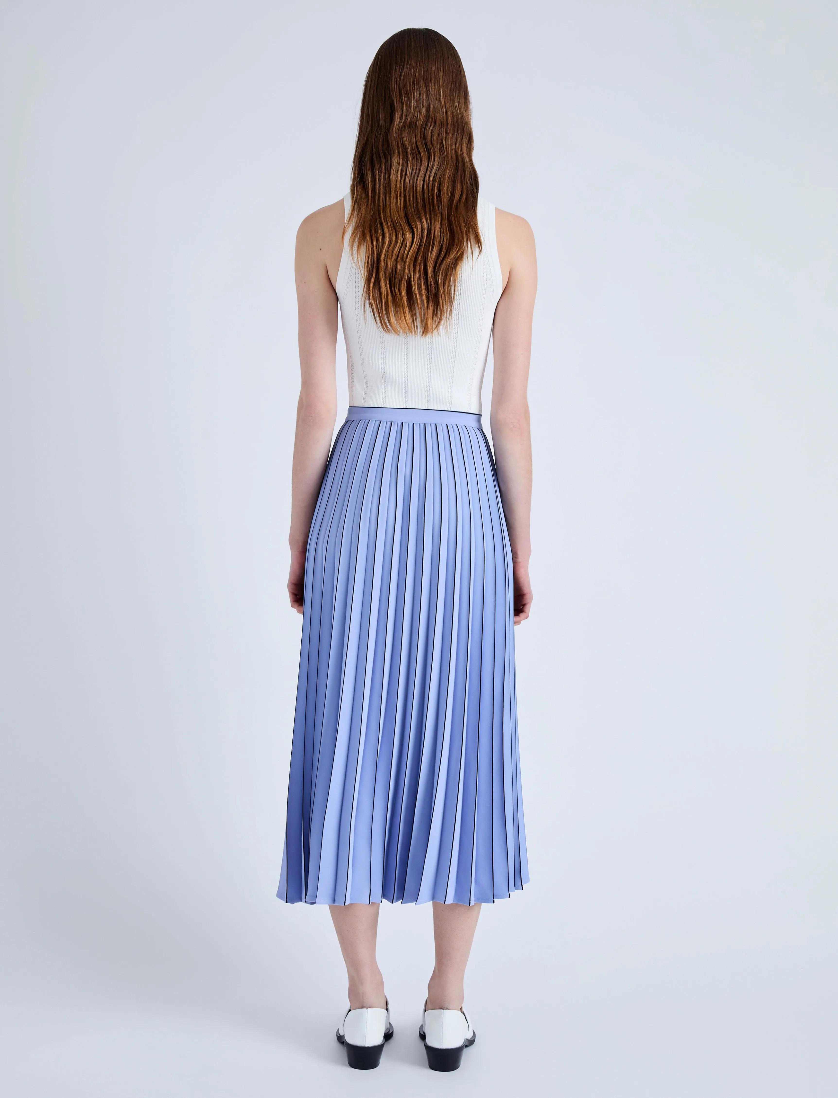 Miles Skirt in Pleated Crepe sold by Proenza Schouler product image thumbnail 4