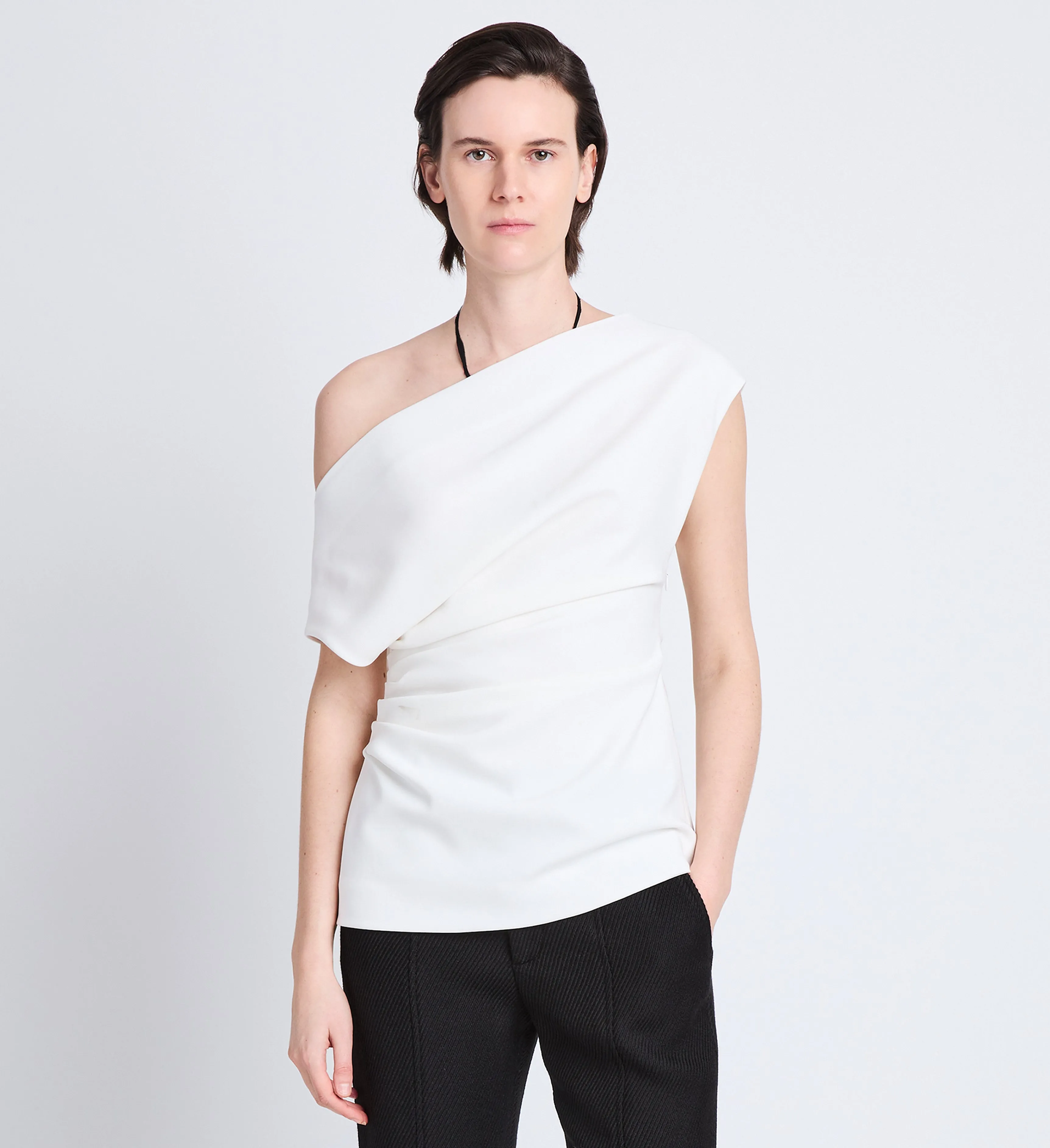 Francesa Off The Shoulder Top in Matte Double Crepe sold by Proenza Schouler product image thumbnail 2