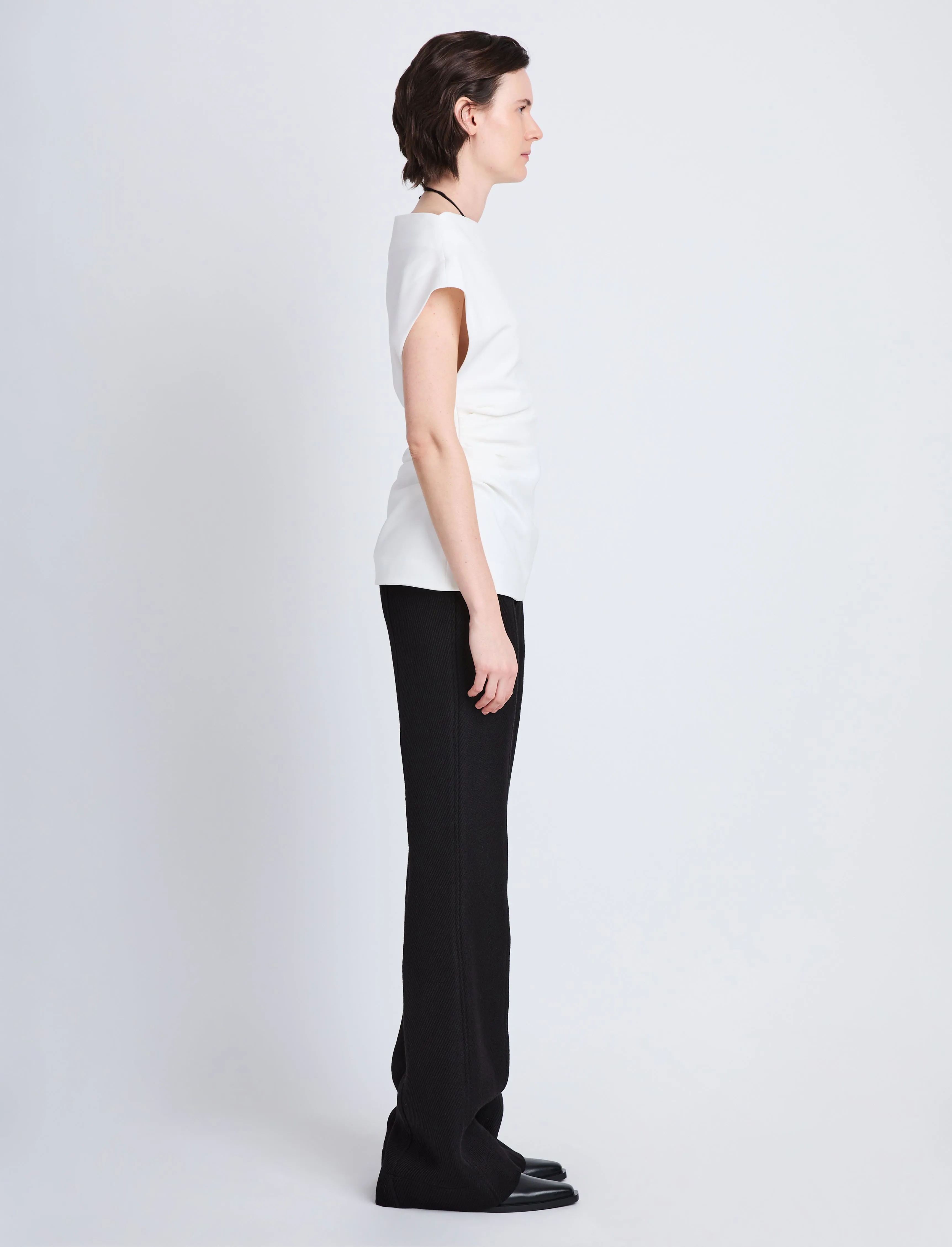 Francesa Off The Shoulder Top in Matte Double Crepe sold by Proenza Schouler product image thumbnail 4