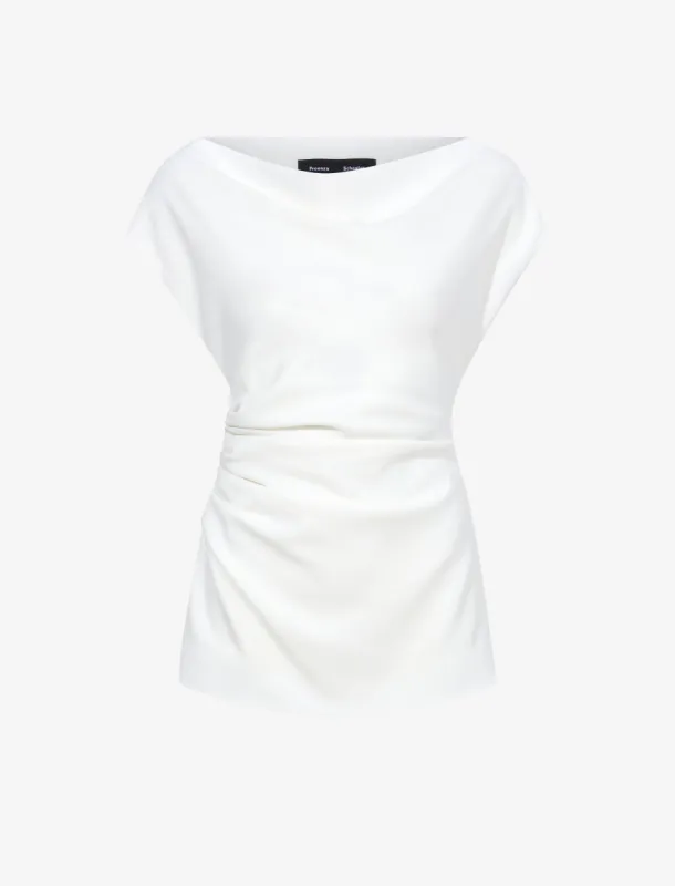 Francesa Off The Shoulder Top in Matte Double Crepe made by Proenza Schouler