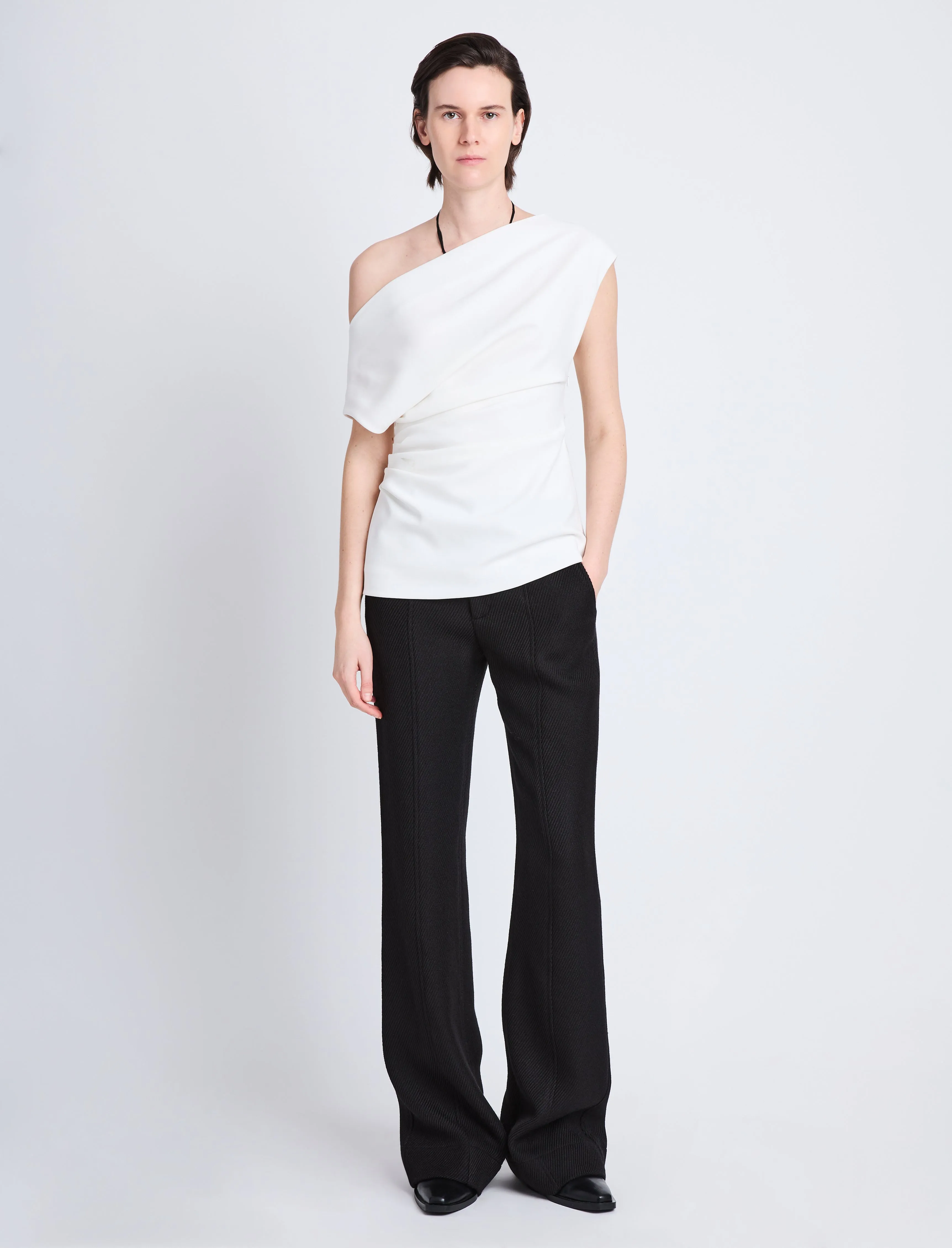 Francesa Off The Shoulder Top in Matte Double Crepe sold by Proenza Schouler product image thumbnail 3