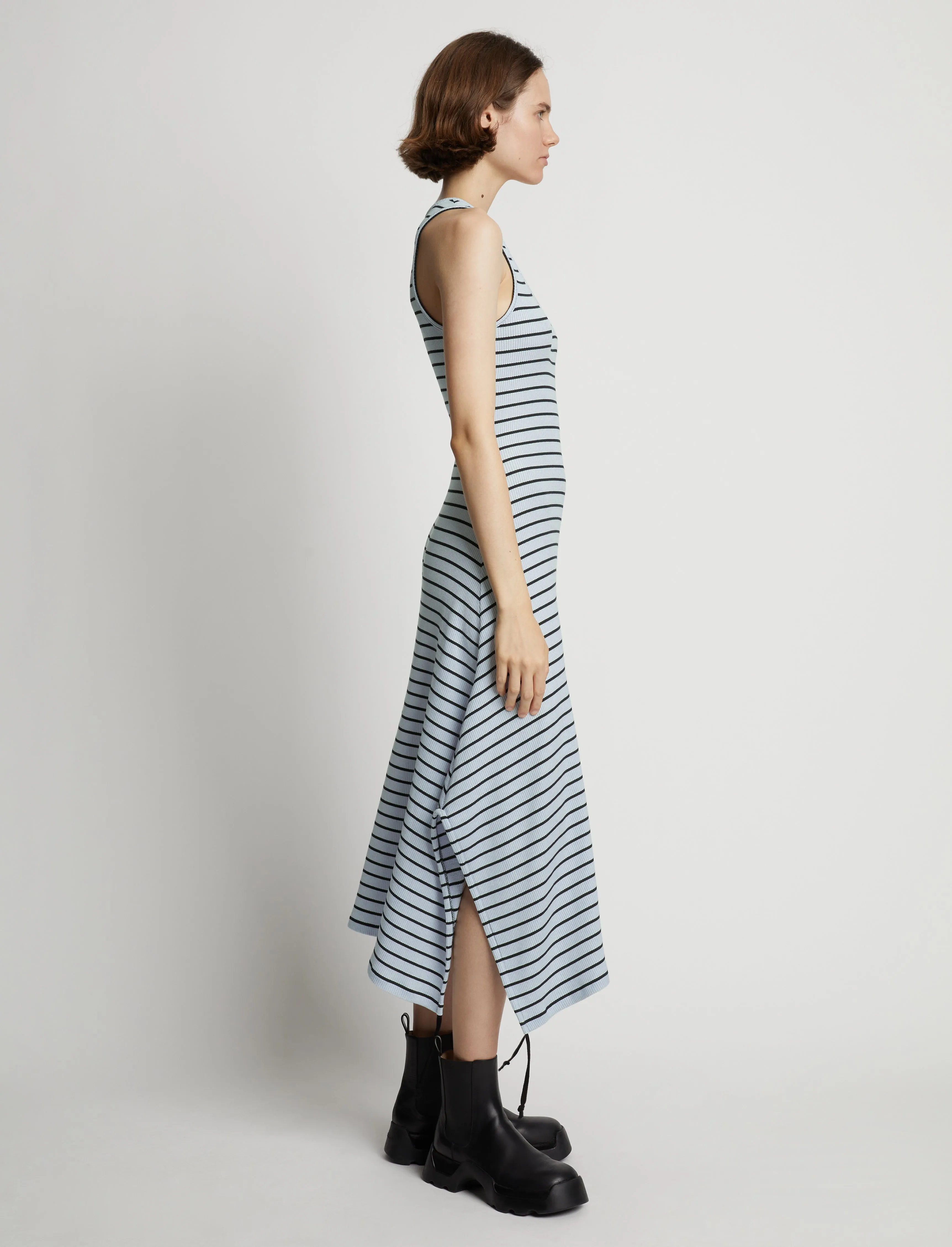 Stripe Rib Sleeveless Dress sold by Proenza Schouler product image thumbnail 3