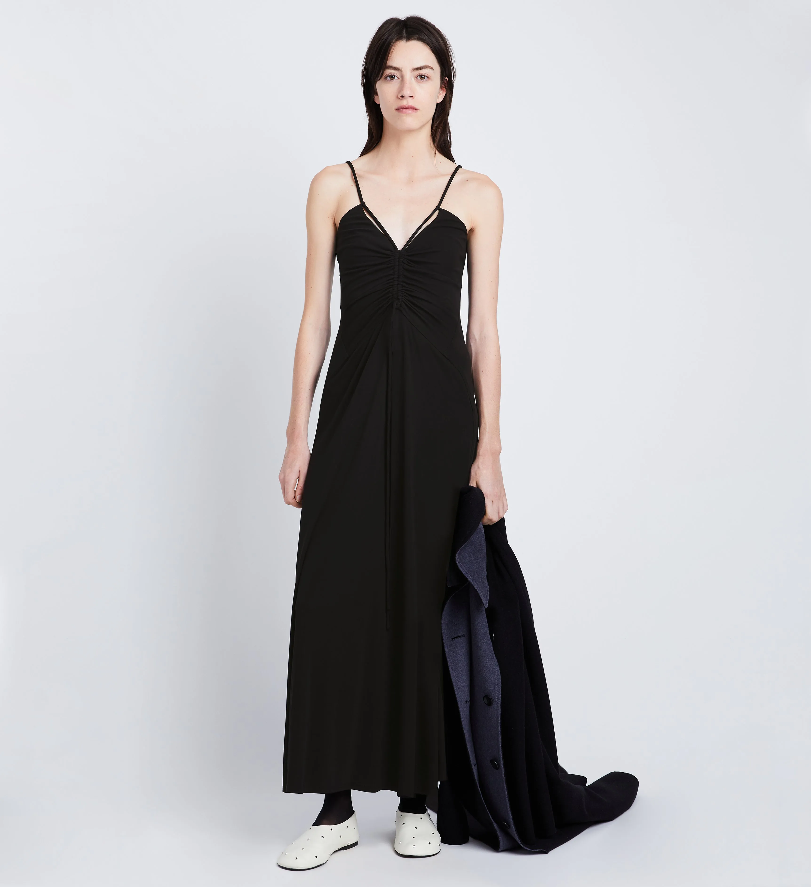 Matte Crepe Spaghetti Dress sold by Proenza Schouler product image thumbnail 2
