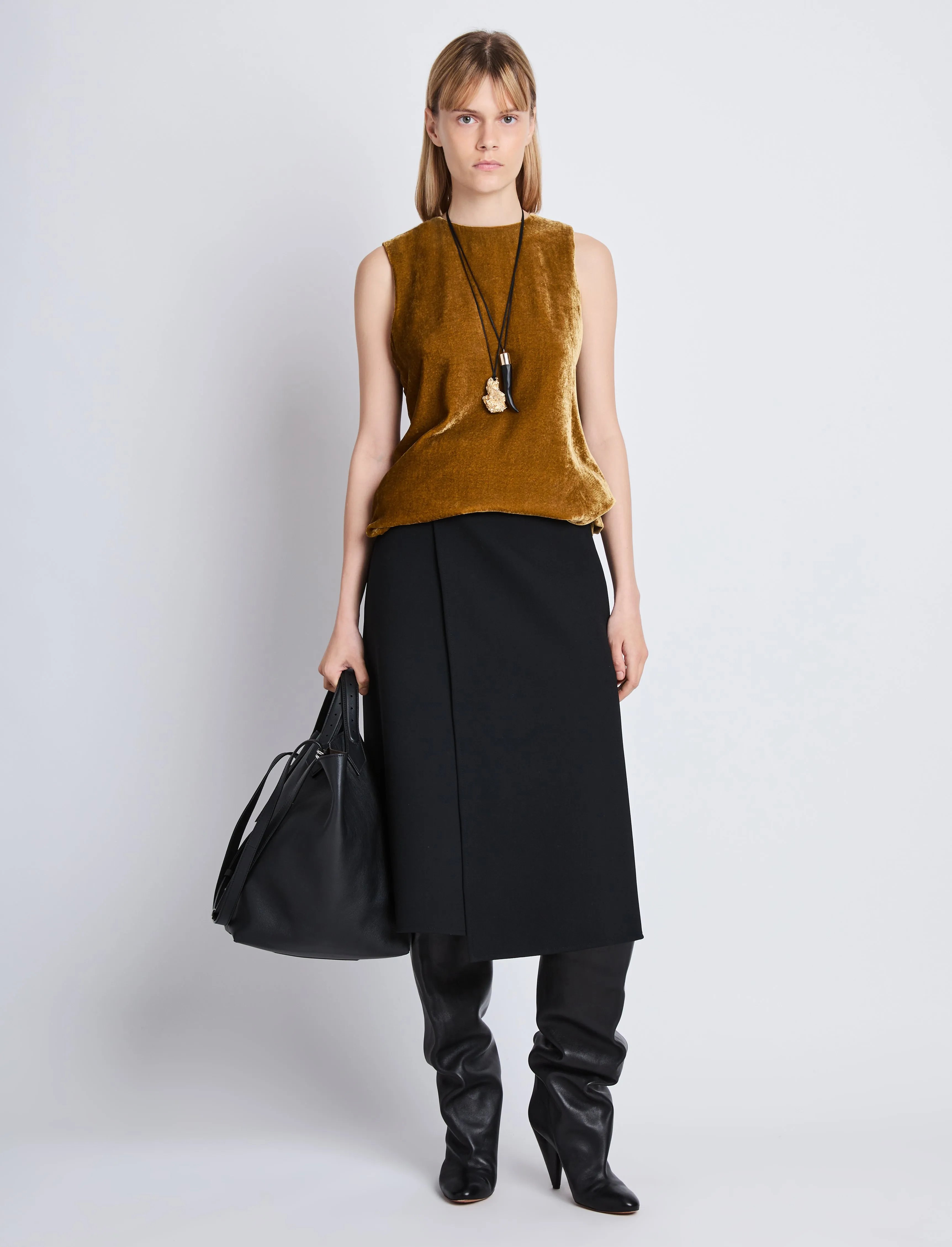 Joyce Top in Velvet sold by Proenza Schouler product image thumbnail 3