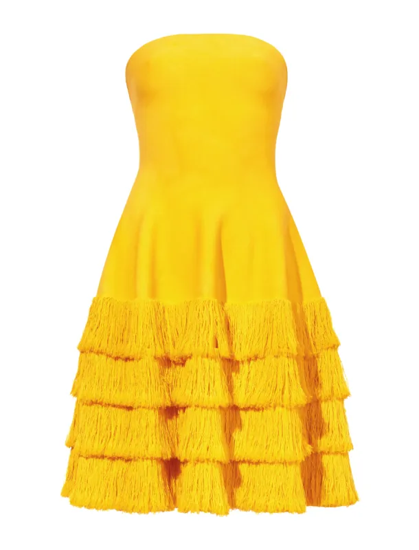 Textured Fringe Knit Sculpted Dress sold by Proenza Schouler