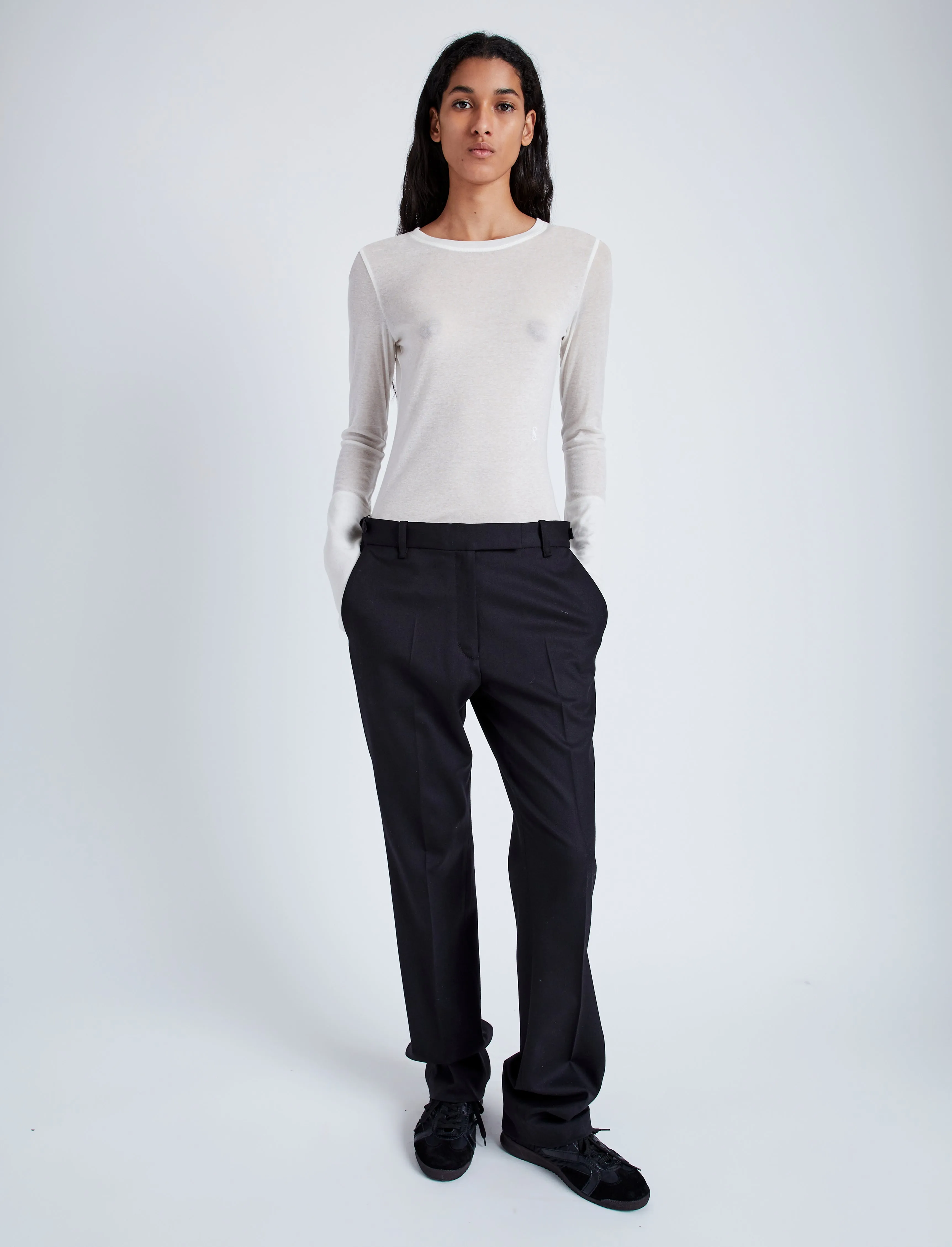 Kaiya Top in Sheer Slub Jersey sold by Proenza Schouler product image thumbnail 3