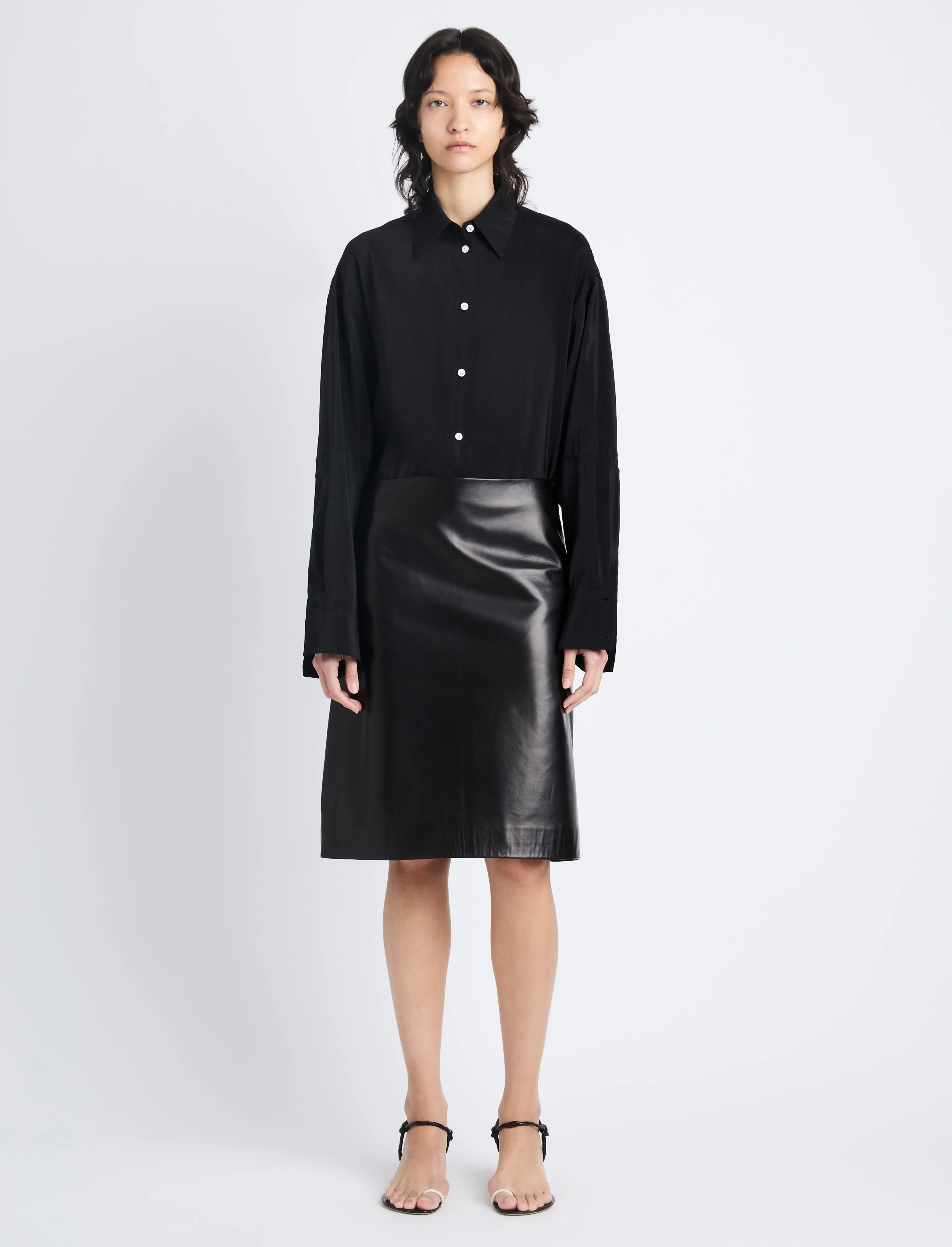 Adele Skirt in Leather sold by Proenza Schouler product image thumbnail 2