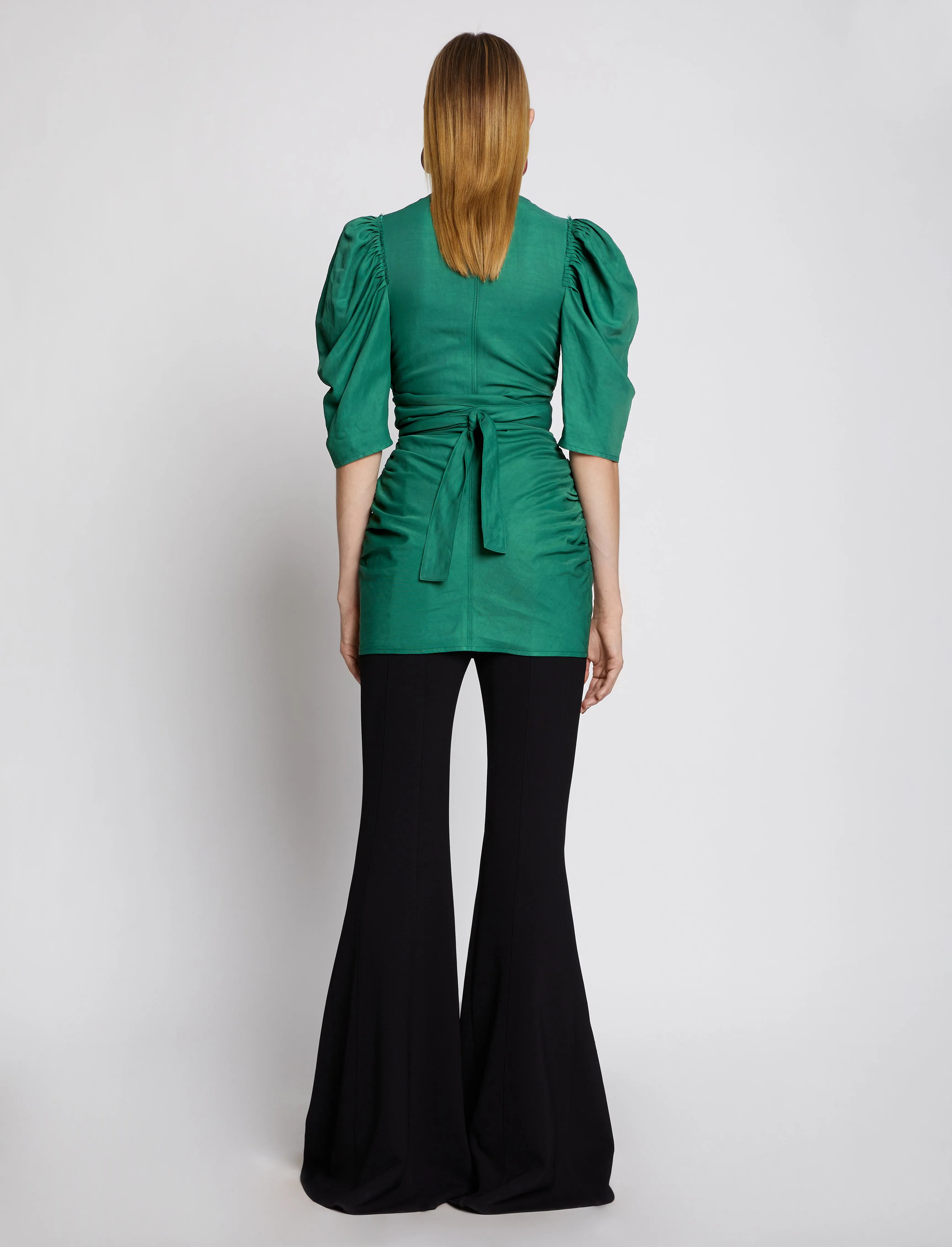 Linen Viscose Shirred Sleeve Top sold by Proenza Schouler product image thumbnail 4