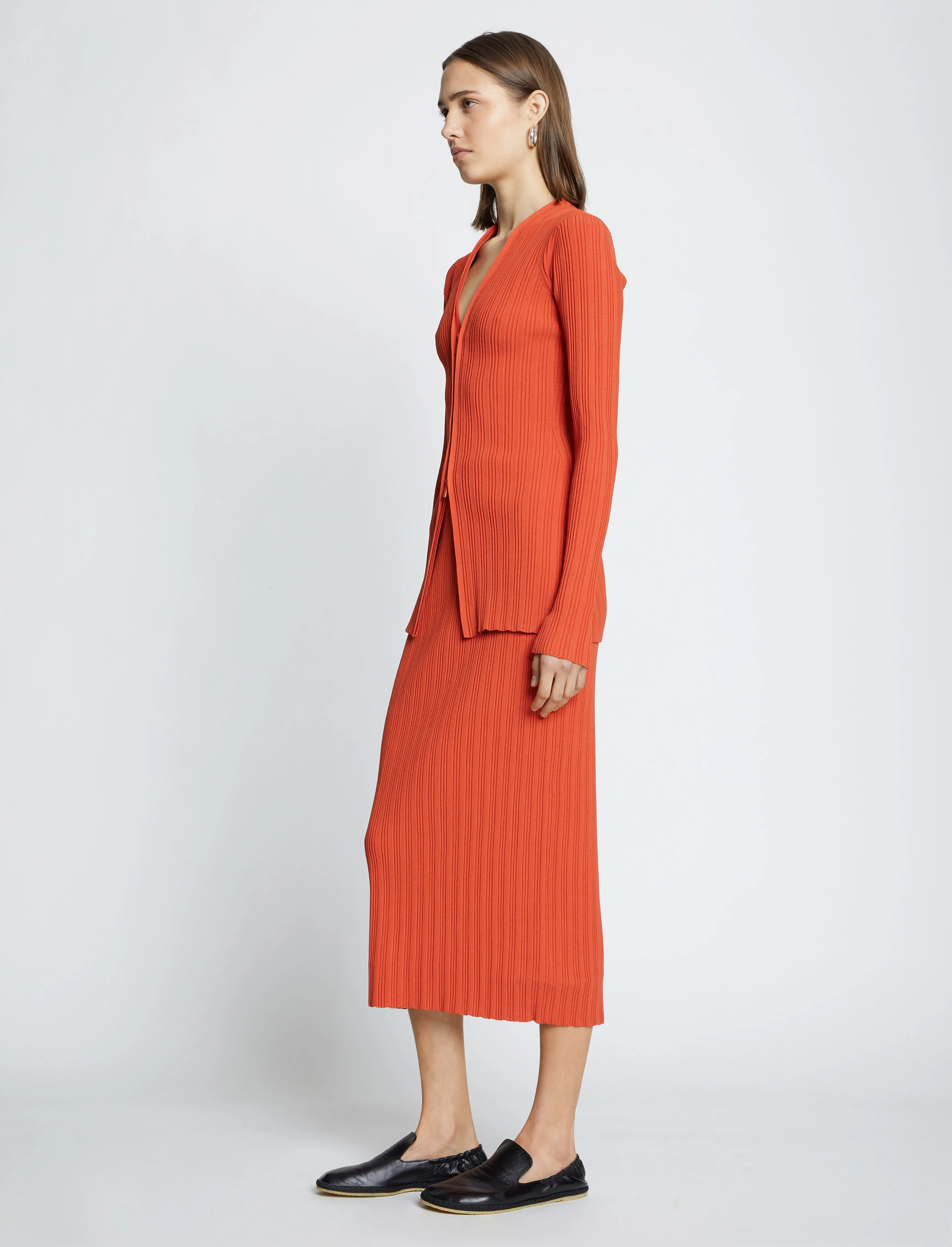 Rib Knit Zip Cardigan sold by Proenza Schouler product image thumbnail 3