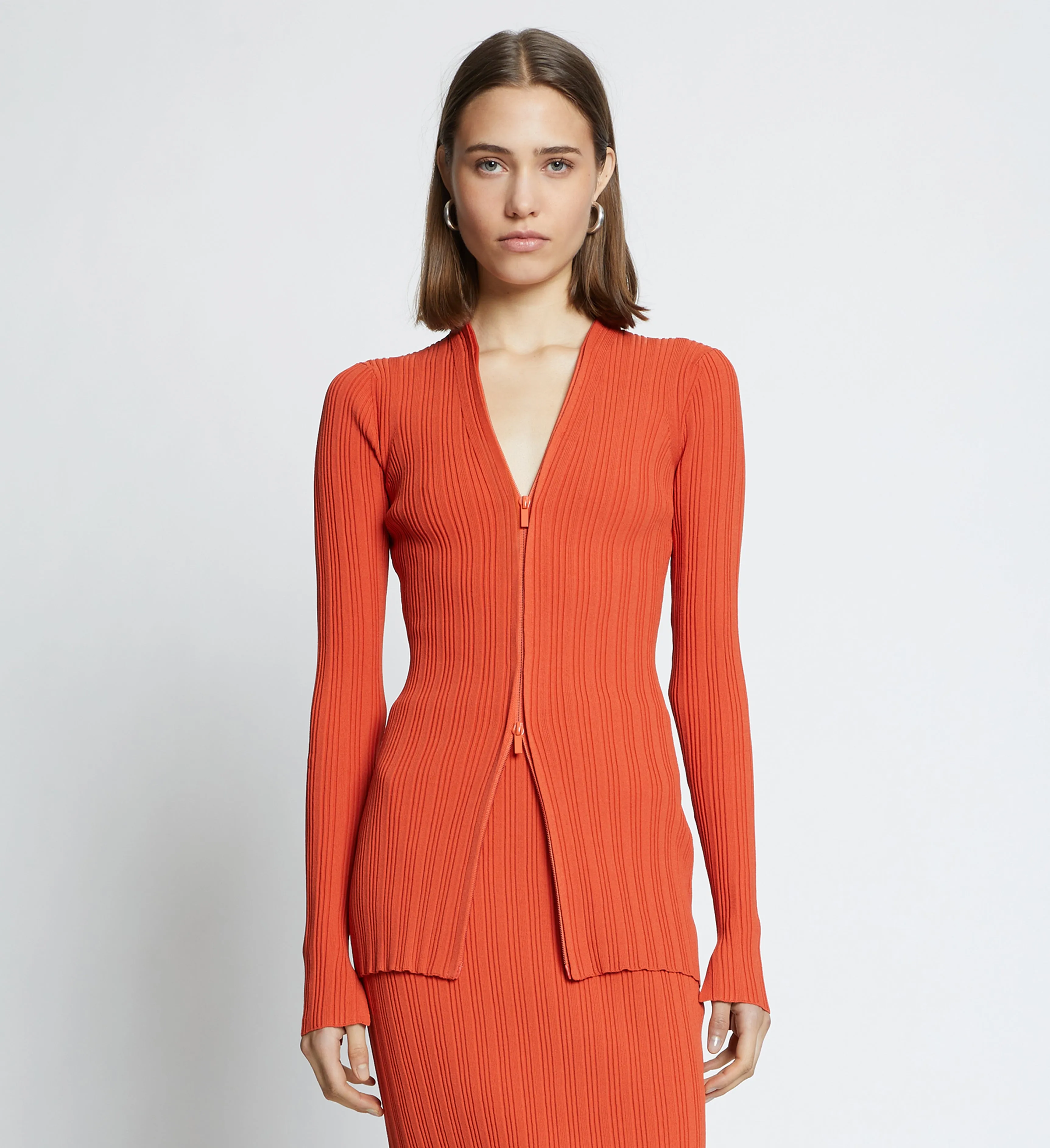Rib Knit Zip Cardigan sold by Proenza Schouler product image thumbnail 2