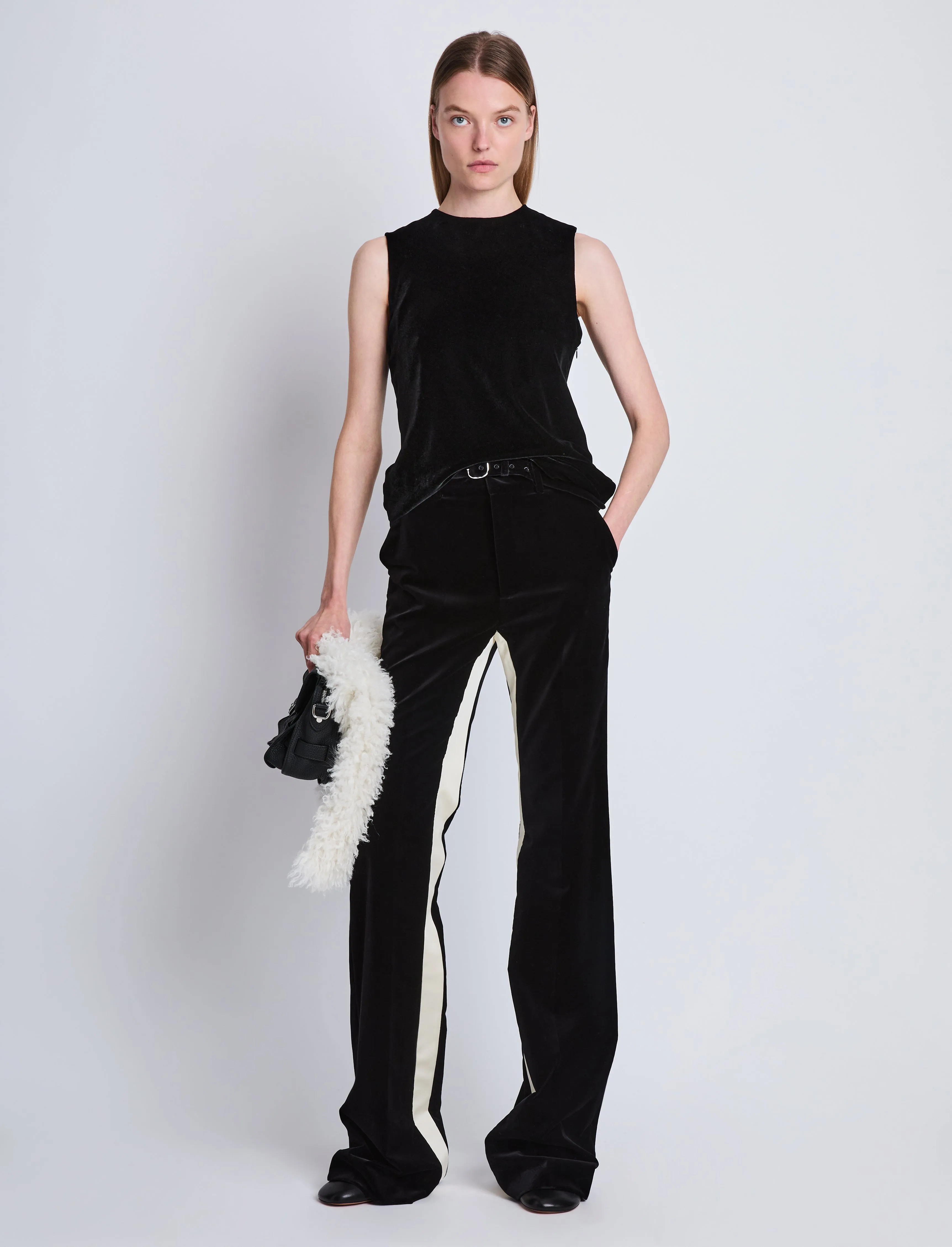 Joyce Top in Matte Velvet sold by Proenza Schouler product image thumbnail 3