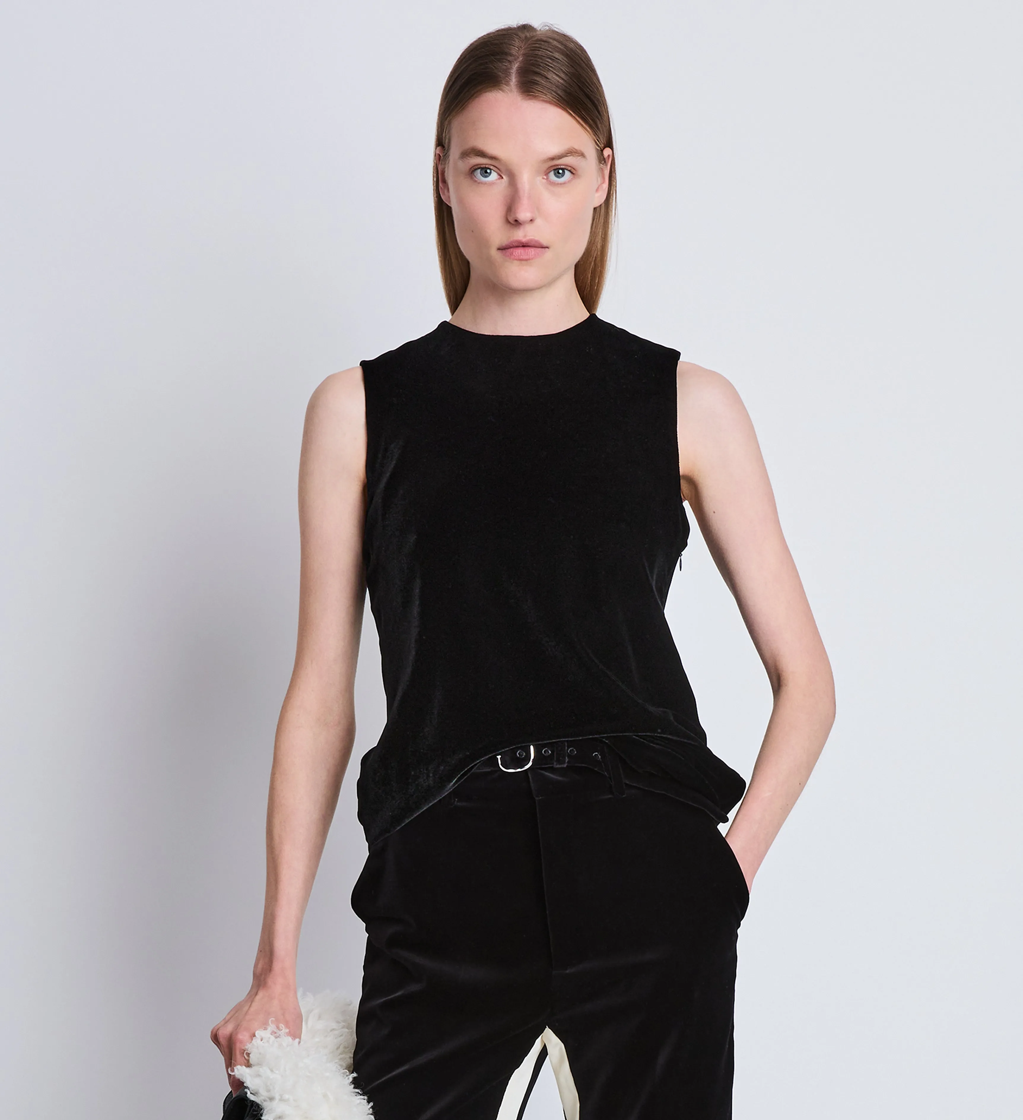 Joyce Top in Matte Velvet sold by Proenza Schouler product image thumbnail 2