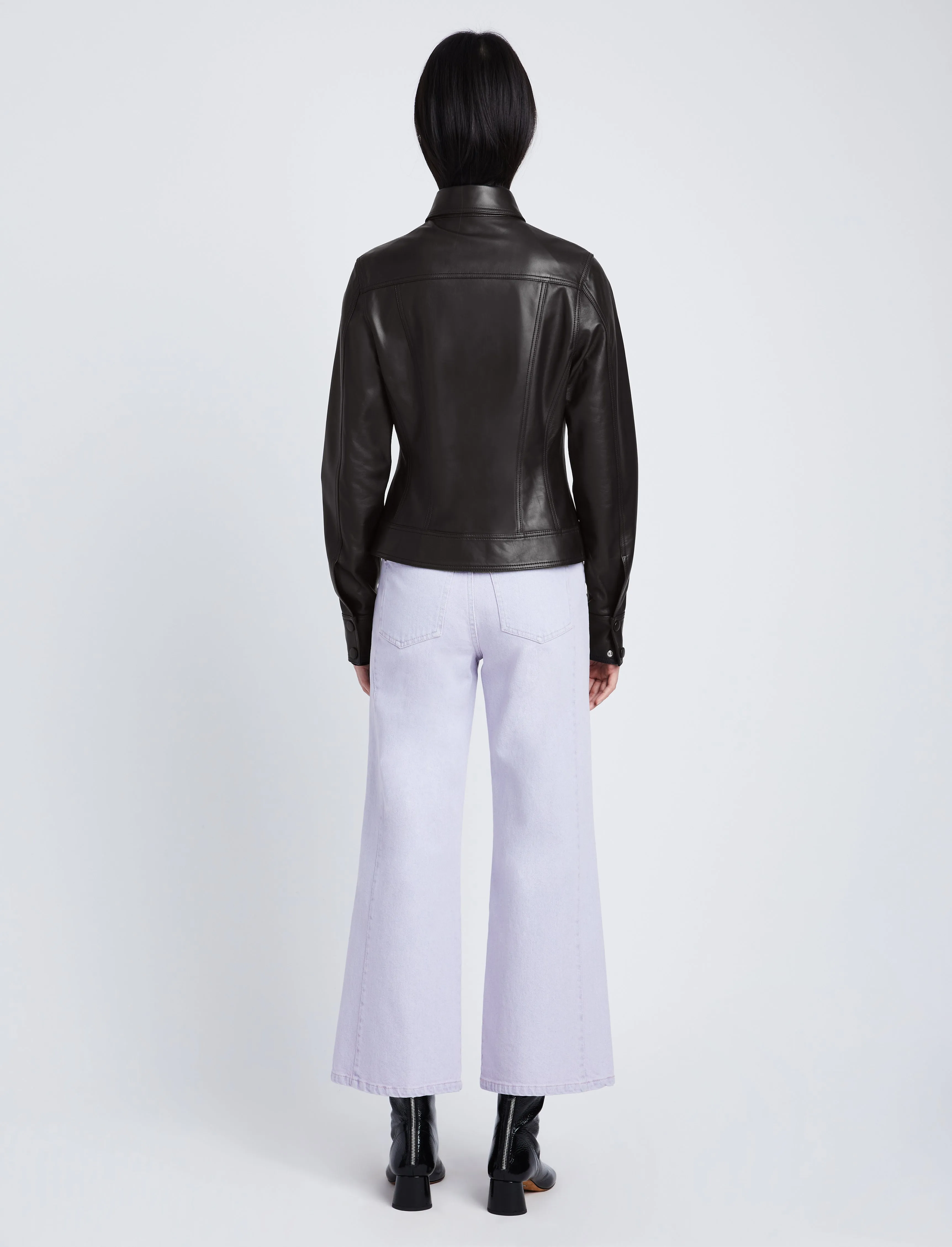 Sculpted Lightweight Leather Jacket sold by Proenza Schouler product image thumbnail 5