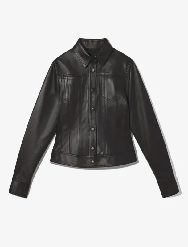 Sculpted Lightweight Leather Jacket sold by Proenza Schouler