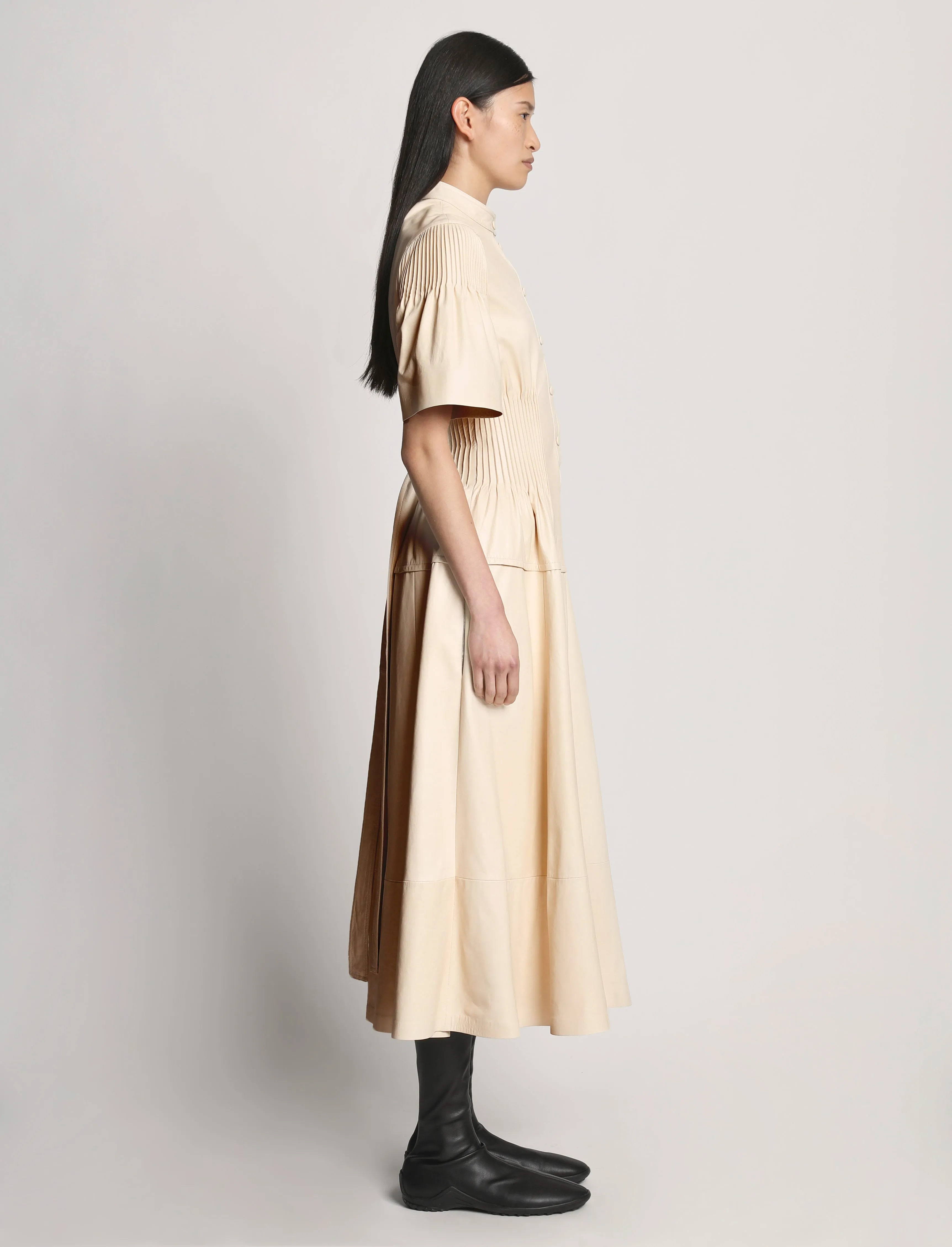 Leather Pintuck Dress - CANVAS sold by Proenza Schouler product image thumbnail 3