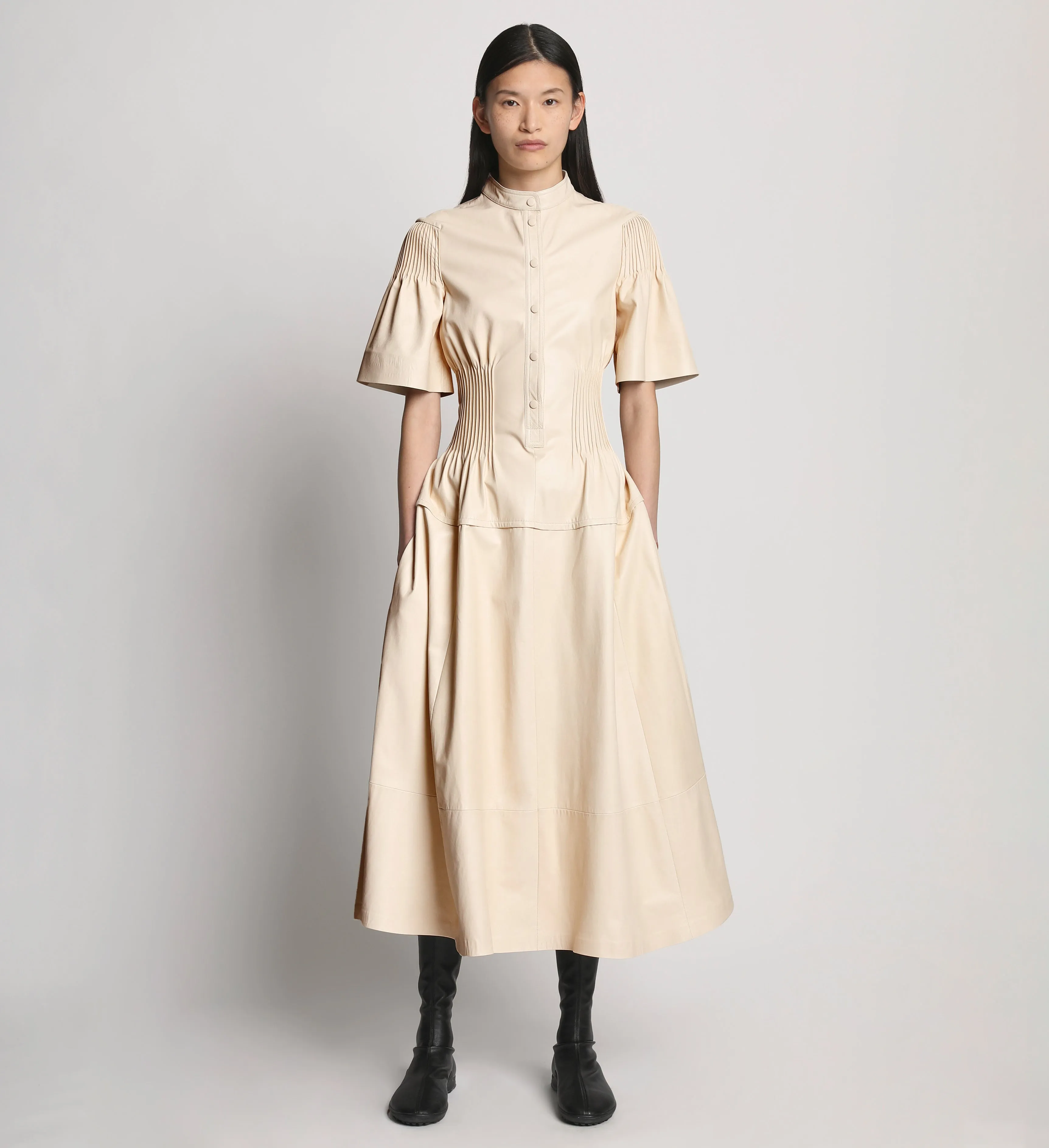 Leather Pintuck Dress - CANVAS sold by Proenza Schouler product image thumbnail 2
