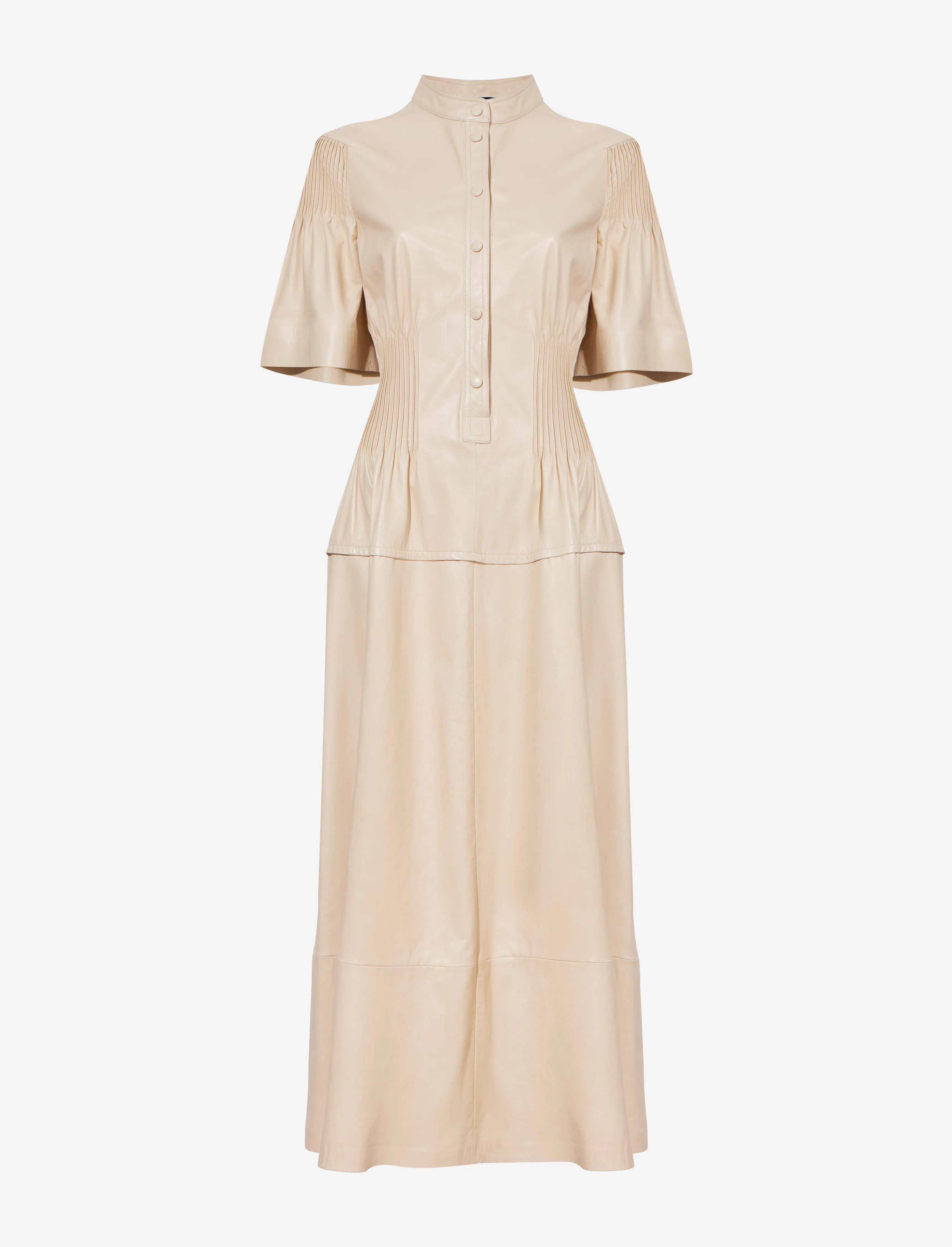 Leather Pintuck Dress - CANVAS sold by Proenza Schouler