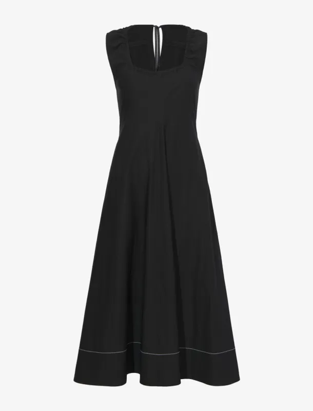 Drapey Suiting V-Neck Midi Dress made by Proenza Schouler