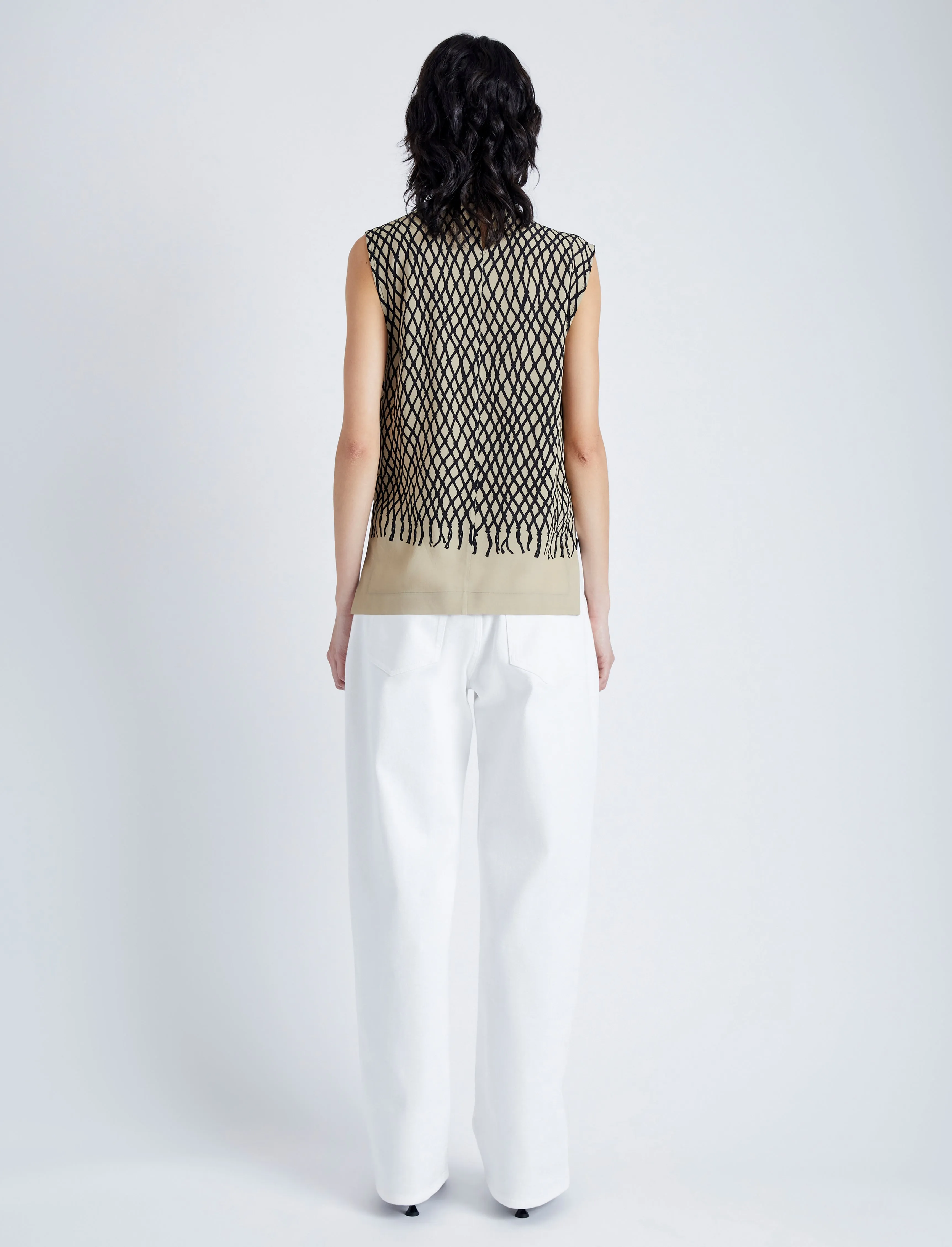 Valerie Top in Printed Viscose Crepe sold by Proenza Schouler product image thumbnail 5