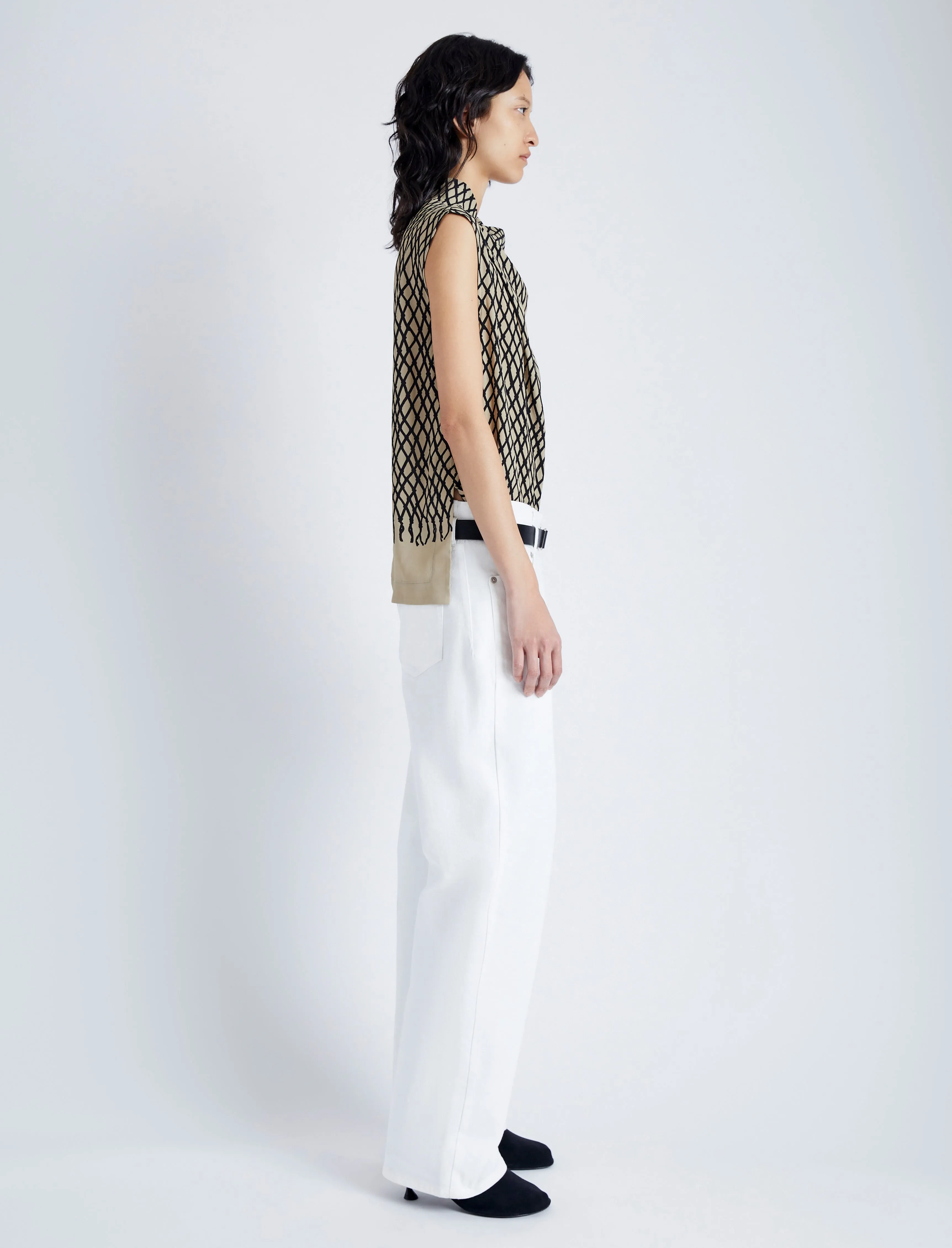 Valerie Top in Printed Viscose Crepe sold by Proenza Schouler product image thumbnail 4