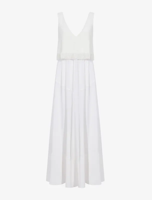 Lynda Dress in Textured Marocaine With Boucle made by Proenza Schouler