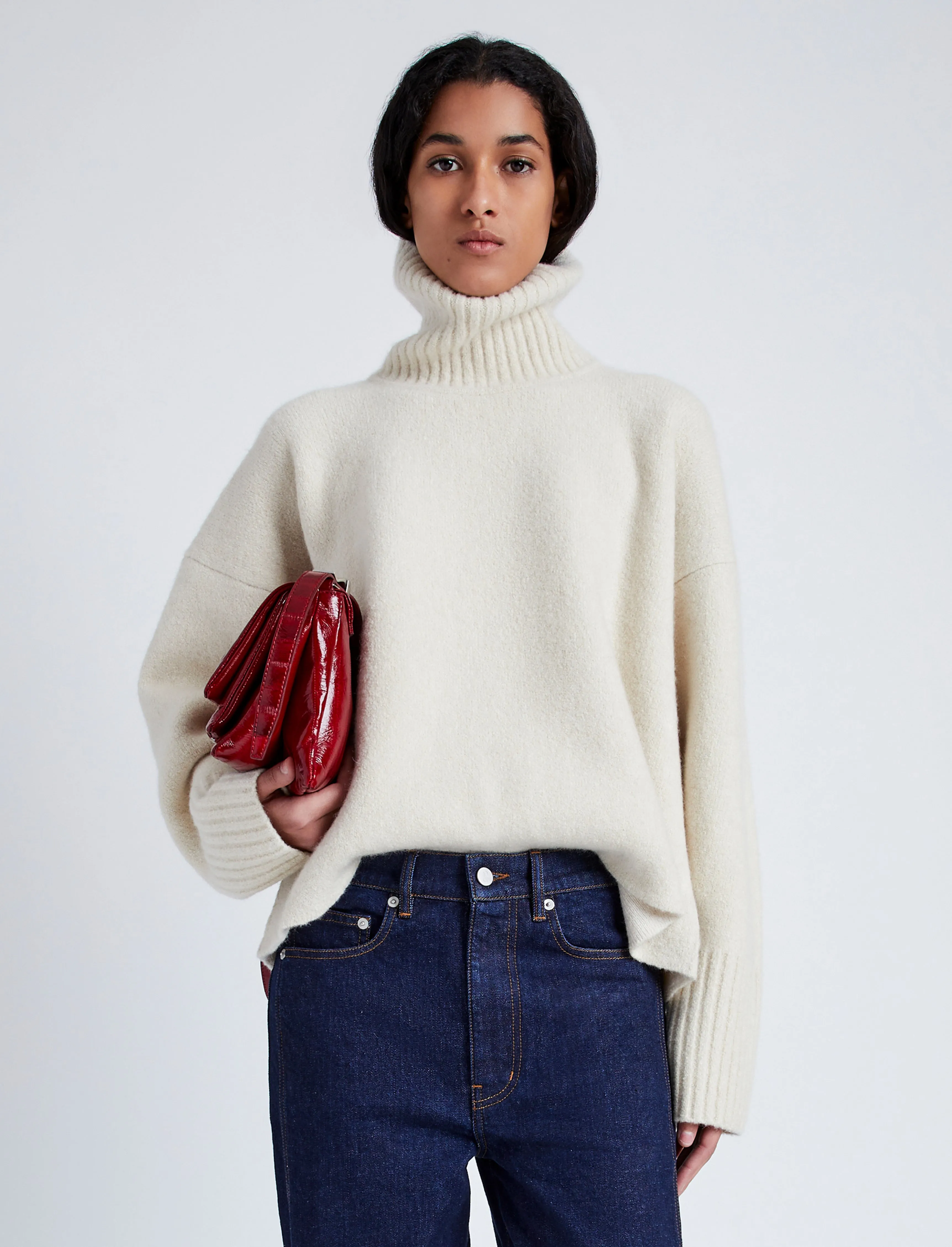 Sandra Turtleneck Sweater in Lofty Eco Cashmere sold by Proenza Schouler product image thumbnail 2